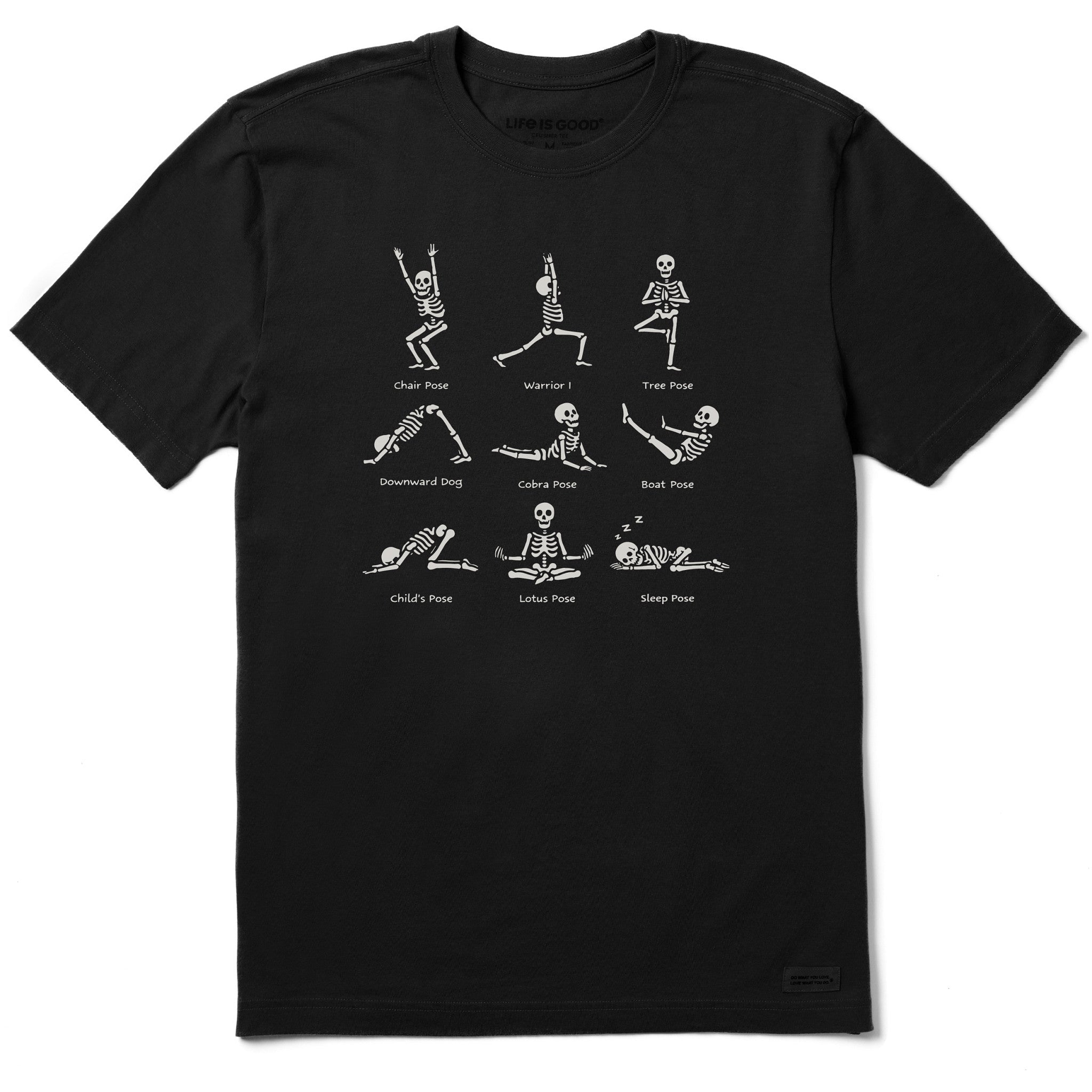 Men's Skeleton Yoga Poses Short Sleeve Crusher Tee | Shop Life is Good