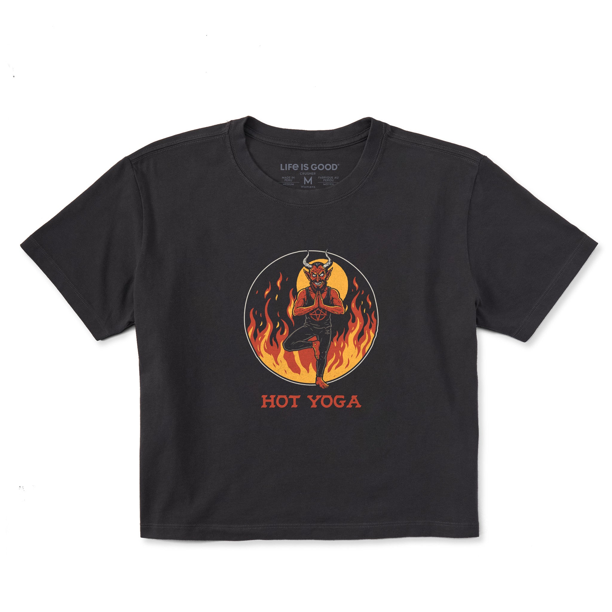 Women's Hot Yoga Devil Short Sleeve Crusher Boxy Tee | Shop Life