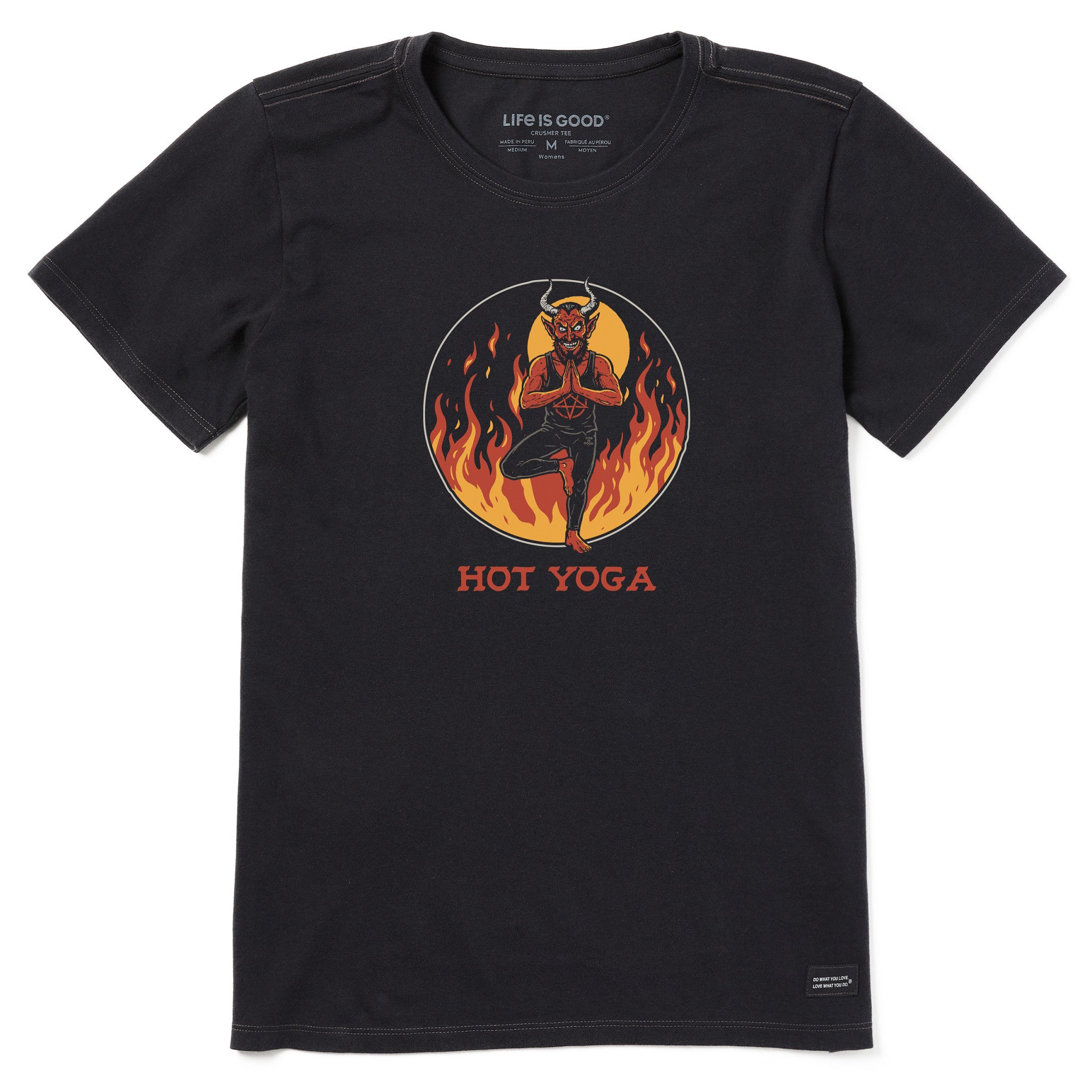 Women's Hot Yoga Devil Short Sleeve Crusher Tee | Shop Life is Good