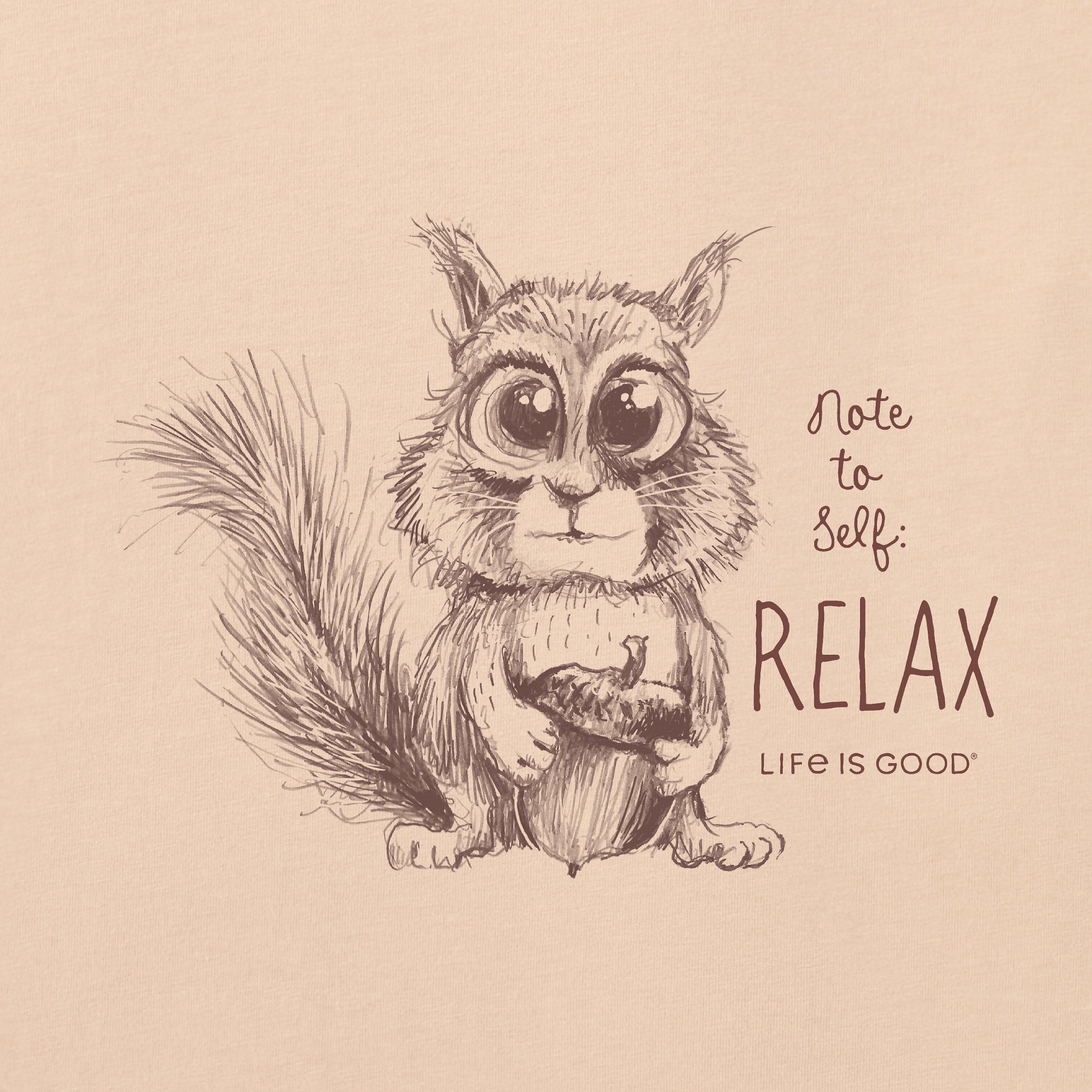 Men's Note to Self: Relax Squirrel Short Sleeve Crusher Tee | Shop