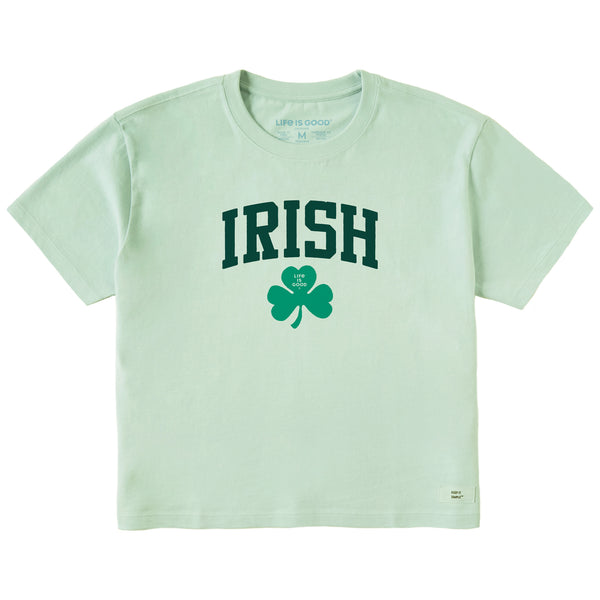 Women's Irish Clover Short Sleeve Crusher Boxy Tee | Shop Life is Good