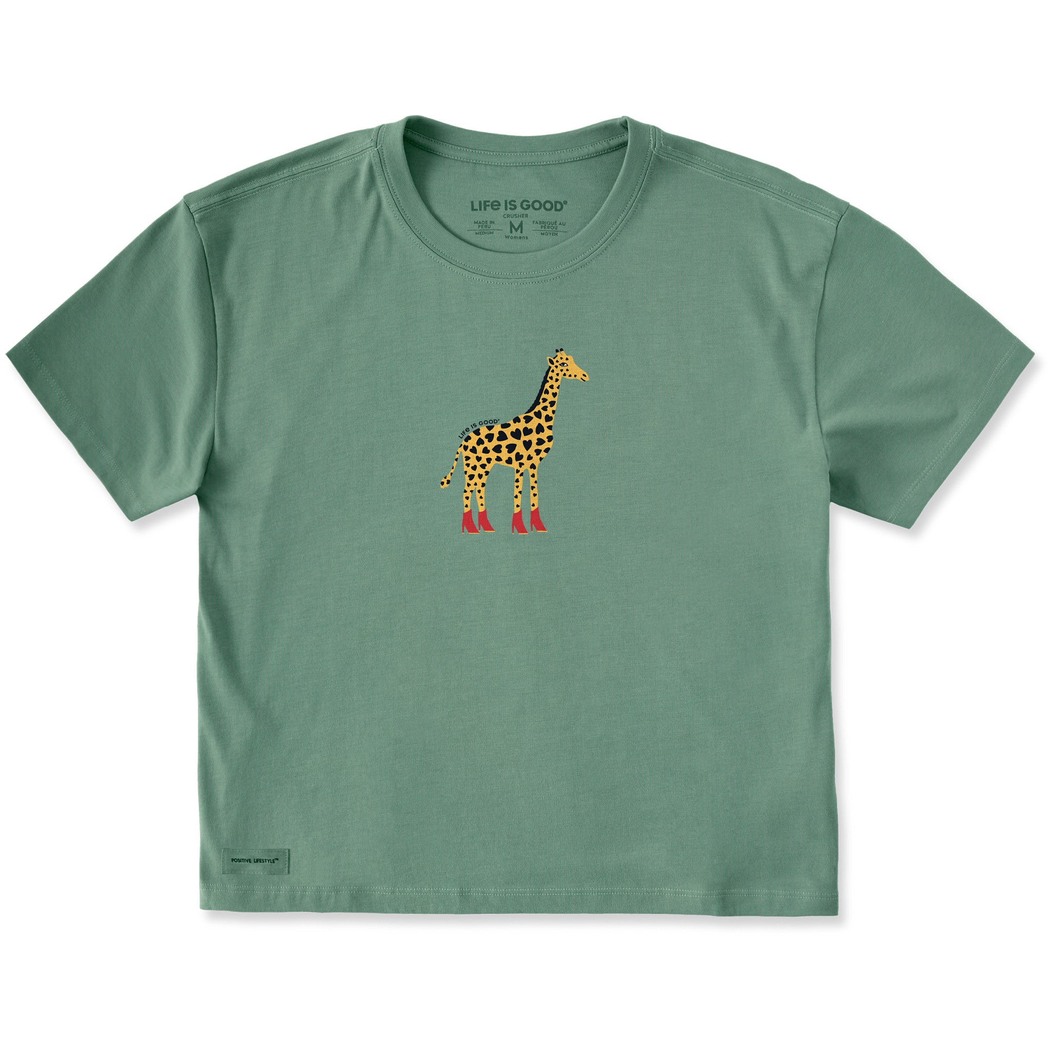 Women's Giraffe in Boots Short Sleeve Crusher Boxy Tee | Shop Life