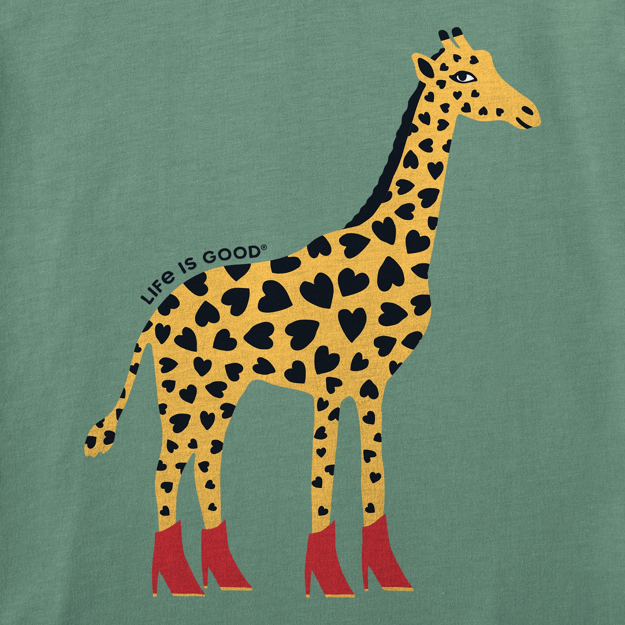 Women's Giraffe in Boots Short Sleeve Crusher Boxy Tee | Shop Life