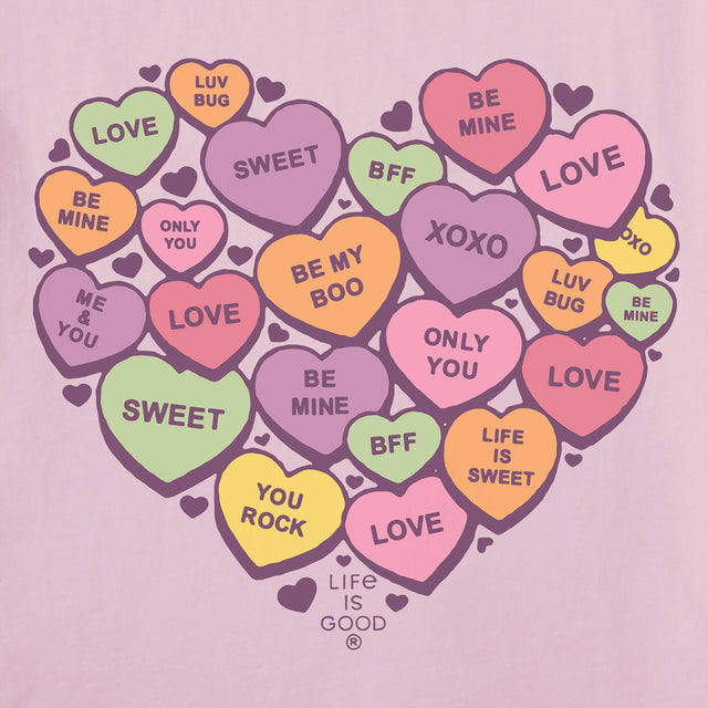 Product image for "Women's Candy Heart Short Sleeve Crusher Vee" ||185263_2