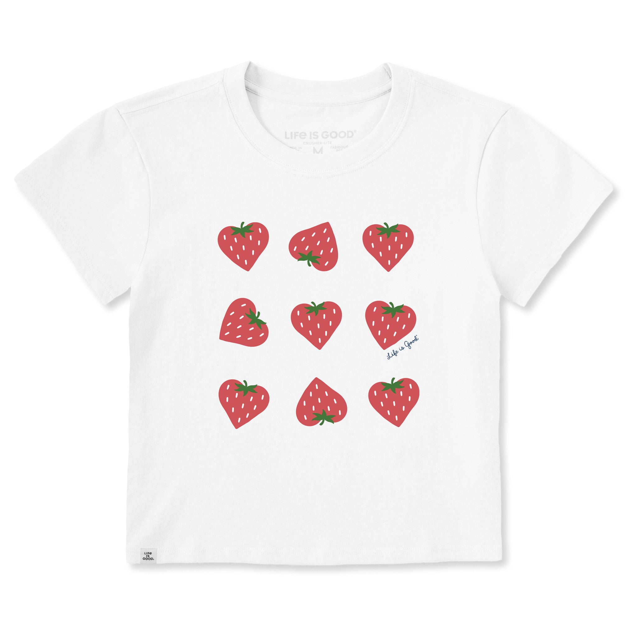 Women's Nine Strawberry Hearts Crusher-LITE Shrunken Tee | Shop