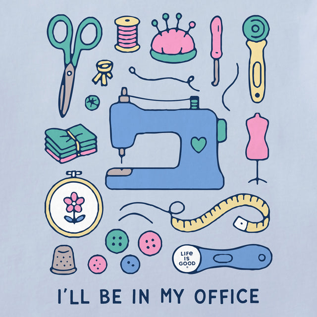 Product image for "Women's I'll Be in My Office Sewing Short Sleeve Crusher Boxy Tee" ||185708_2