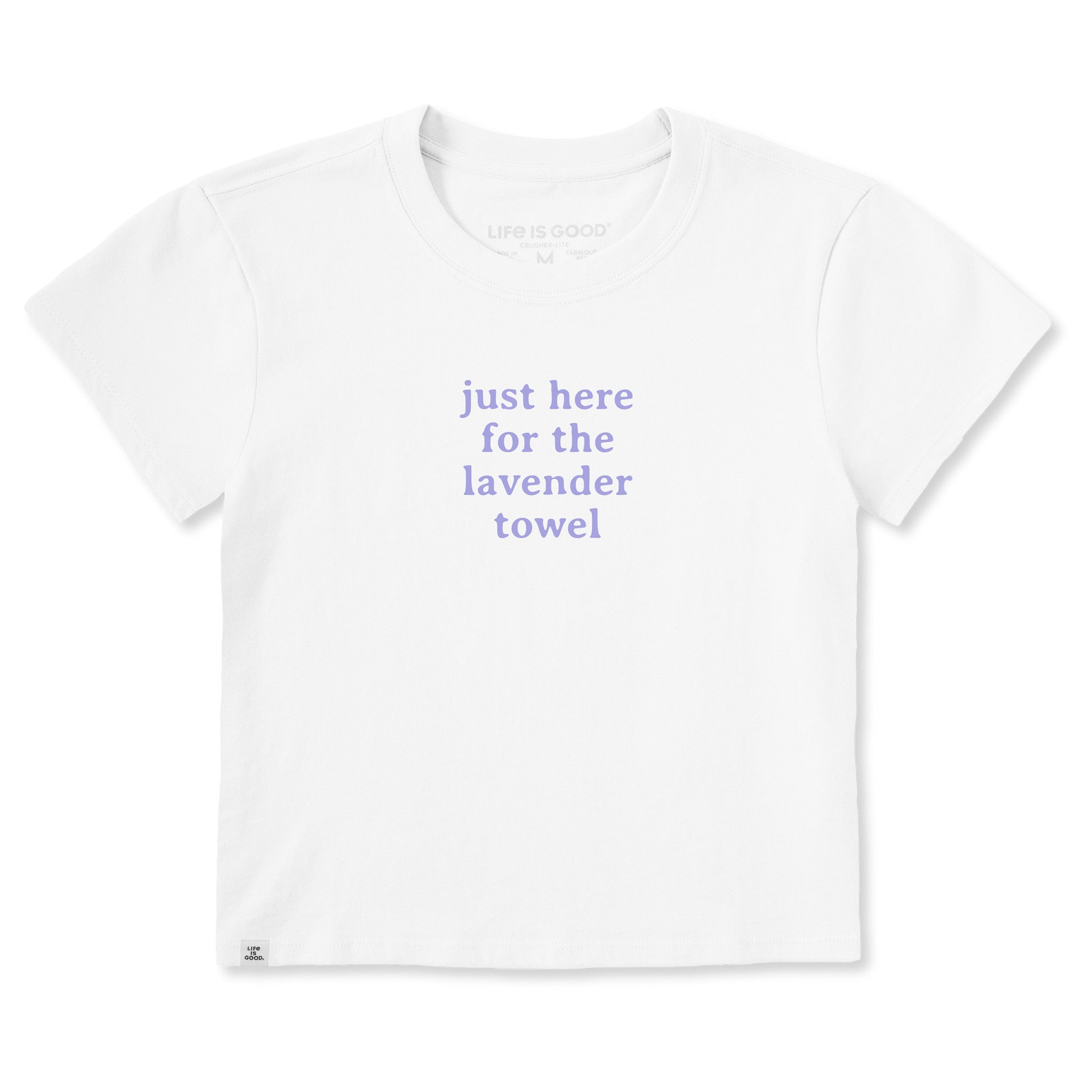 Women's Just here for the Lavender Towel Crusher-LITE Shrunken Tee