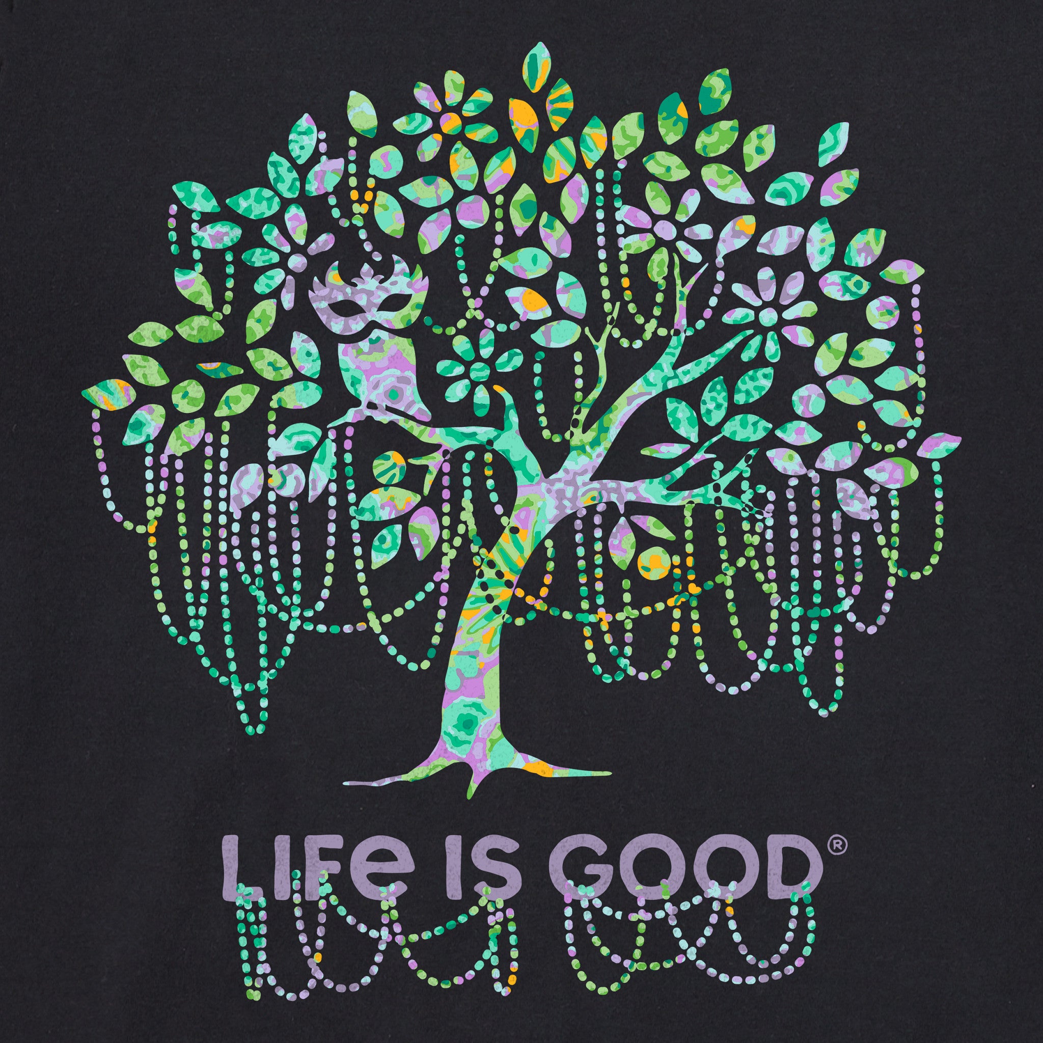 T-shirt Life Is Good Femme Vert – Manches Longues, Coton, Crusher Tee Vintage, Taille M