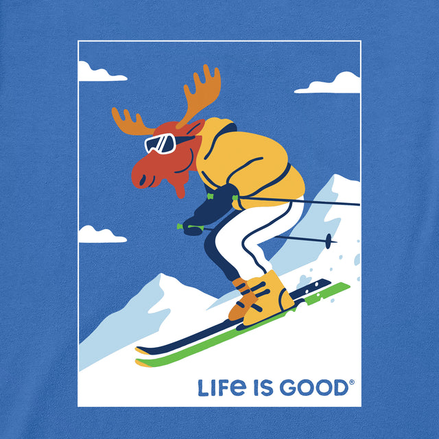 Product image for "Men's Downhill Ski Moose Short Sleeve Crusher Tee" ||186709_2