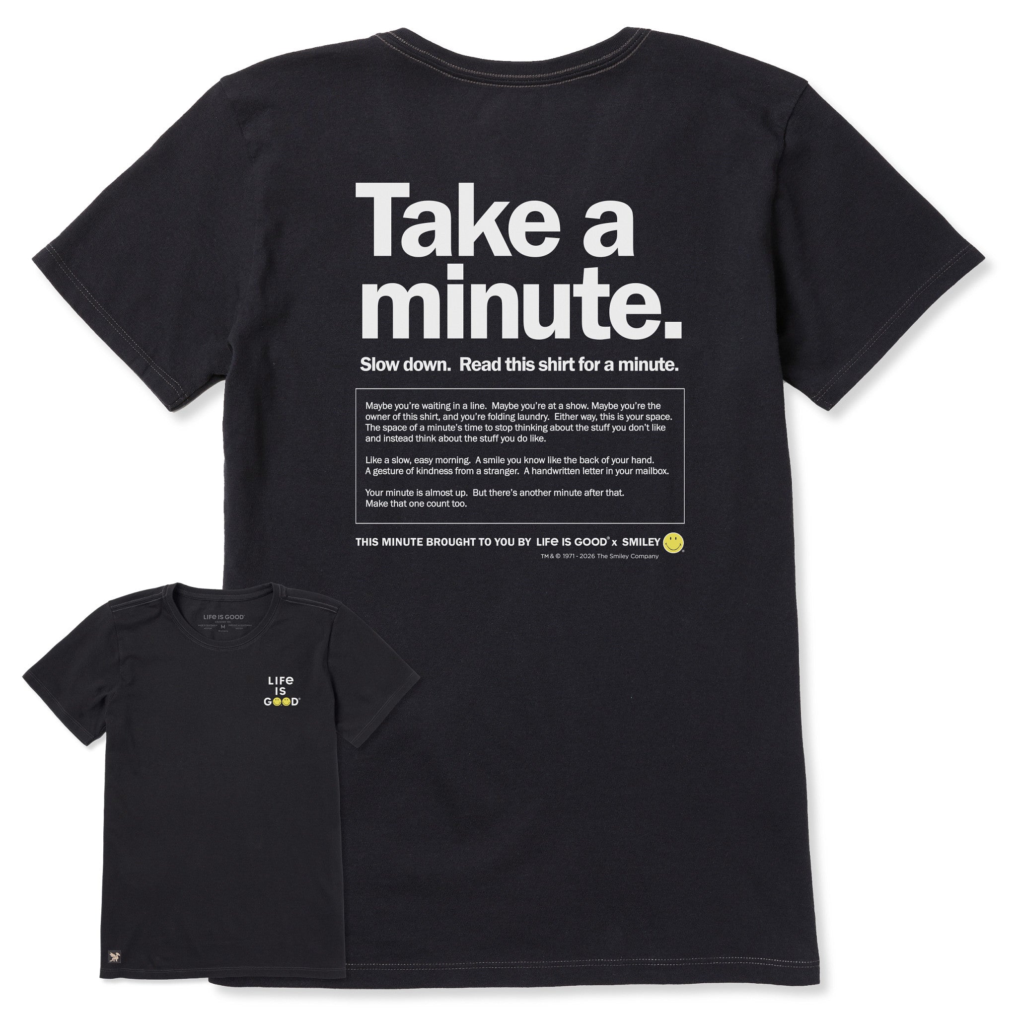 Women's LIG X Smiley Take a Minute Short Sleeve Crusher Tee | Shop