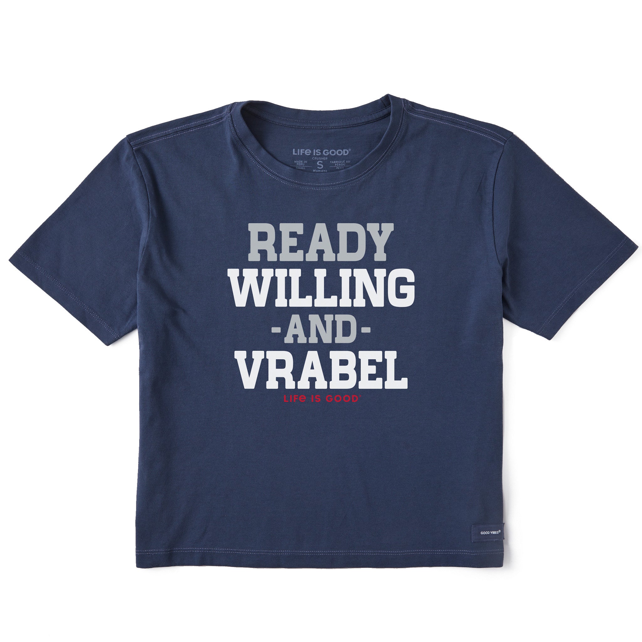 Women's Ready Willing and Vrabel Short Sleeve Crusher Boxy Tee