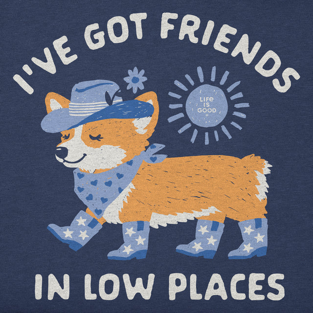 Product image for "Women's Friends in Low Places Corgi Short Sleeve Crusher Boxy Tee" ||187643_2