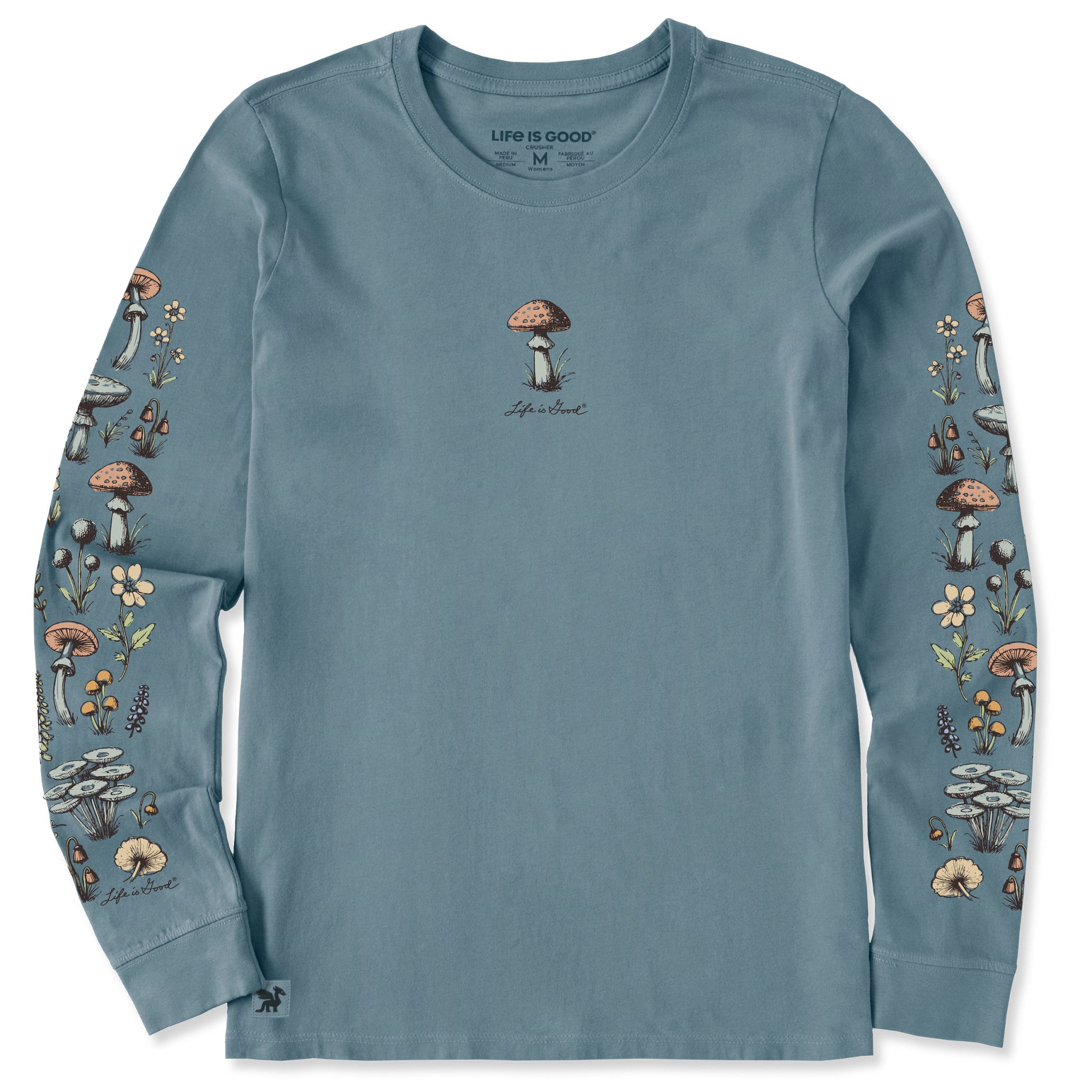 Women's Detailed Mushrooms Long Sleeve Crusher Tee | Shop Life is Good