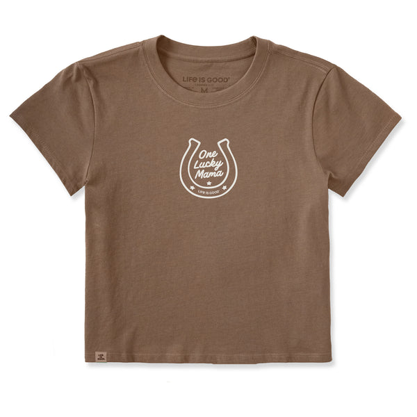 Women's One Lucky Mama Horseshoe Crusher-LITE Shrunken Tee | Shop