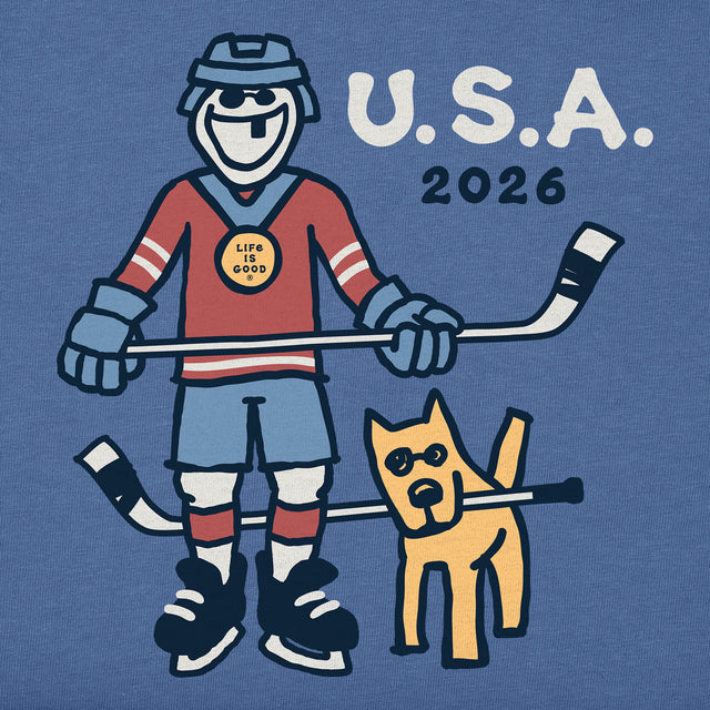 Product image for "Men's Jake Hockey Gold 2026 Short Sleeve Crusher Tee" ||189163_2