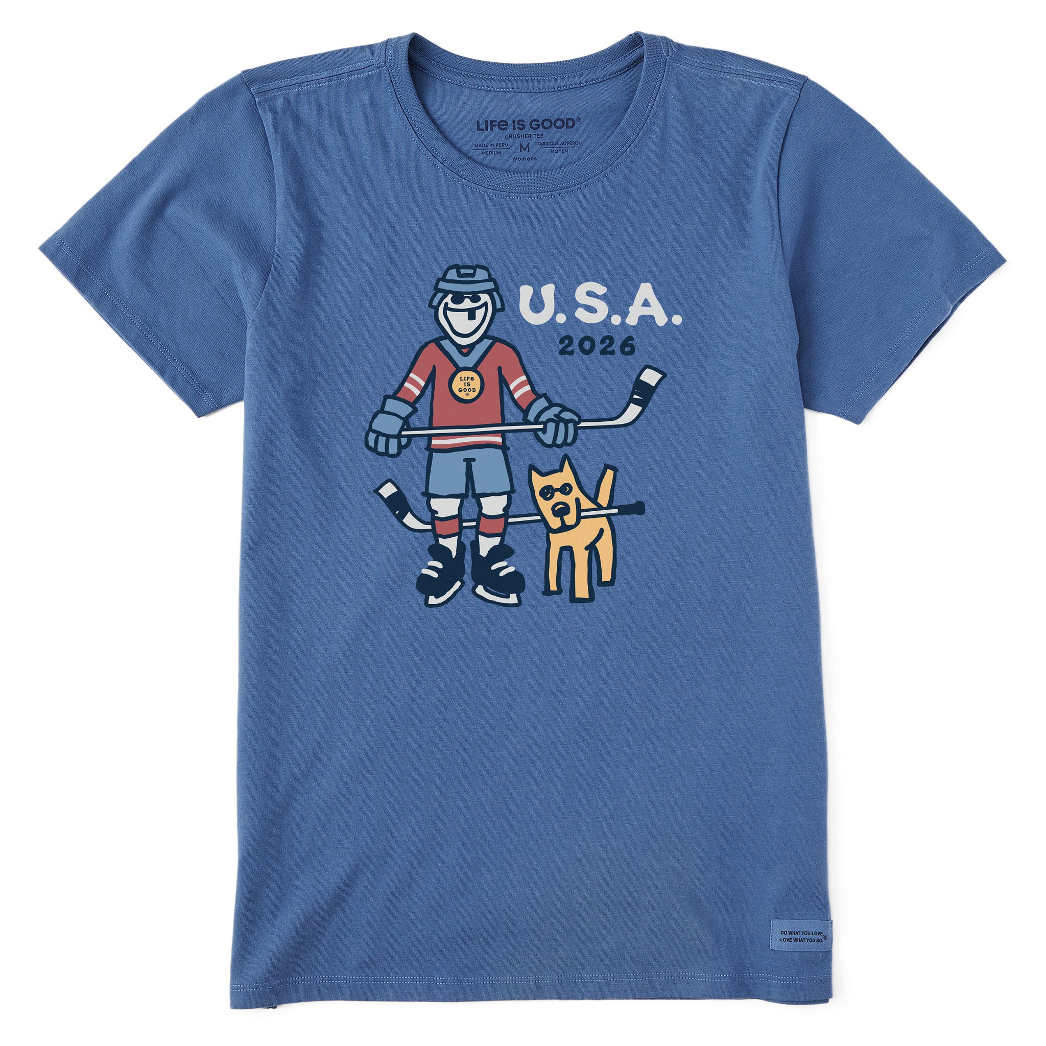 Women's Jake Hockey Gold 2026 Short Sleeve Crusher Tee | Shop Life
