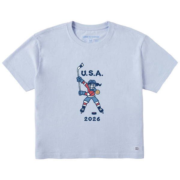 Women's Jackie Slap Shot 2026 Short Sleeve Crusher Boxy Tee | Shop