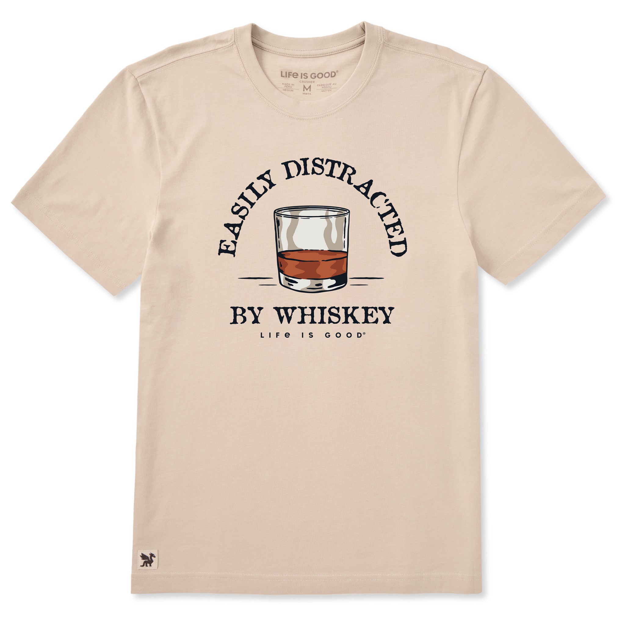 Men's Easily Distracted by Whiskey Short Sleeve Crusher Tee | Shop