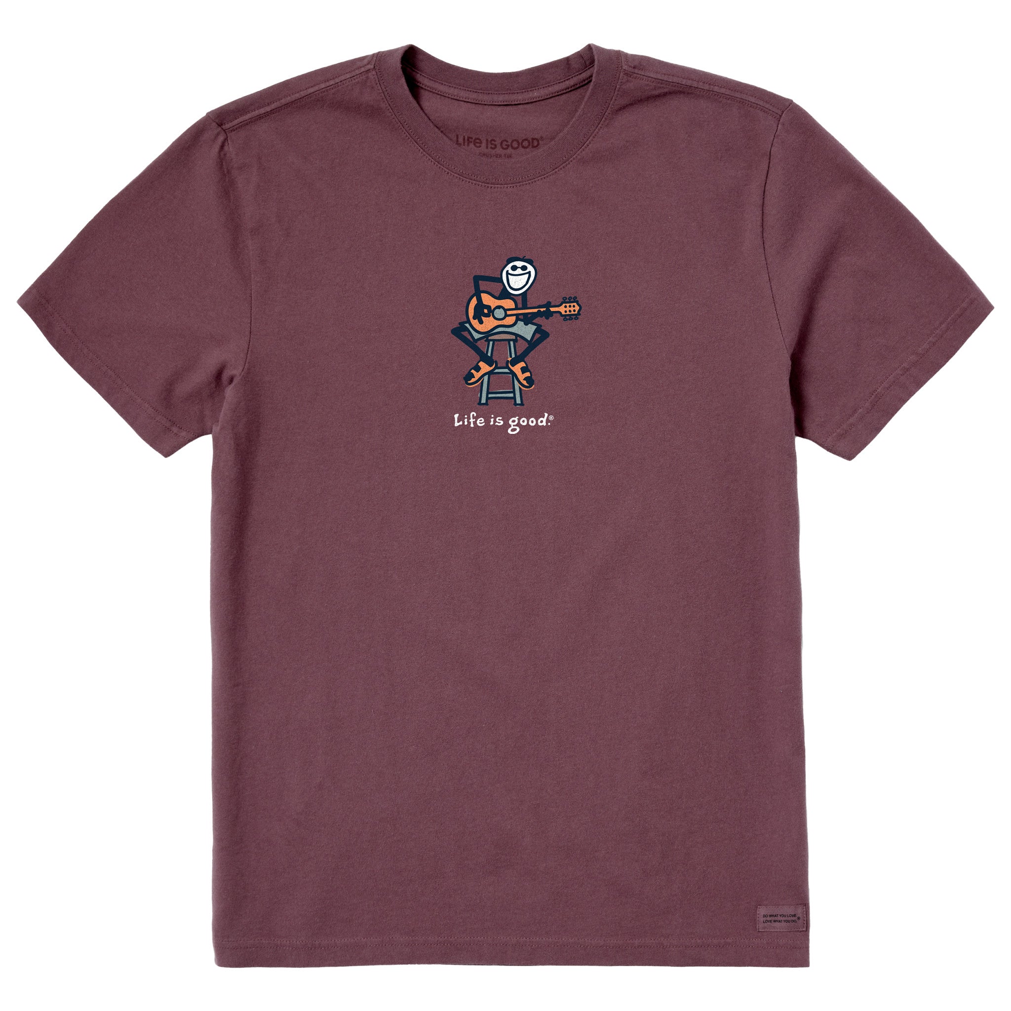 Men's Jake Acoustic Guitar Short Sleeve Crusher Tee | Shop Life is