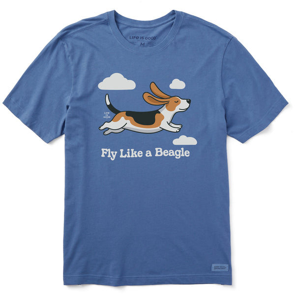 beagle-mページ Men's Fly Like a Beagle Short Sleeve Crusher Tee | Shop Life is Good