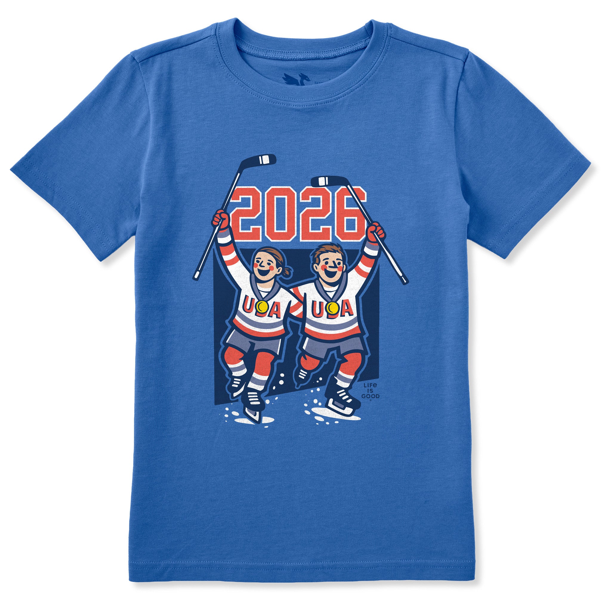 輸入盤12“：YOUNG CANADIANS THIS IS YOUR LIFE Kids USA Hockey 2026 Short Sleeve Crusher Tee | Shop Life is Good