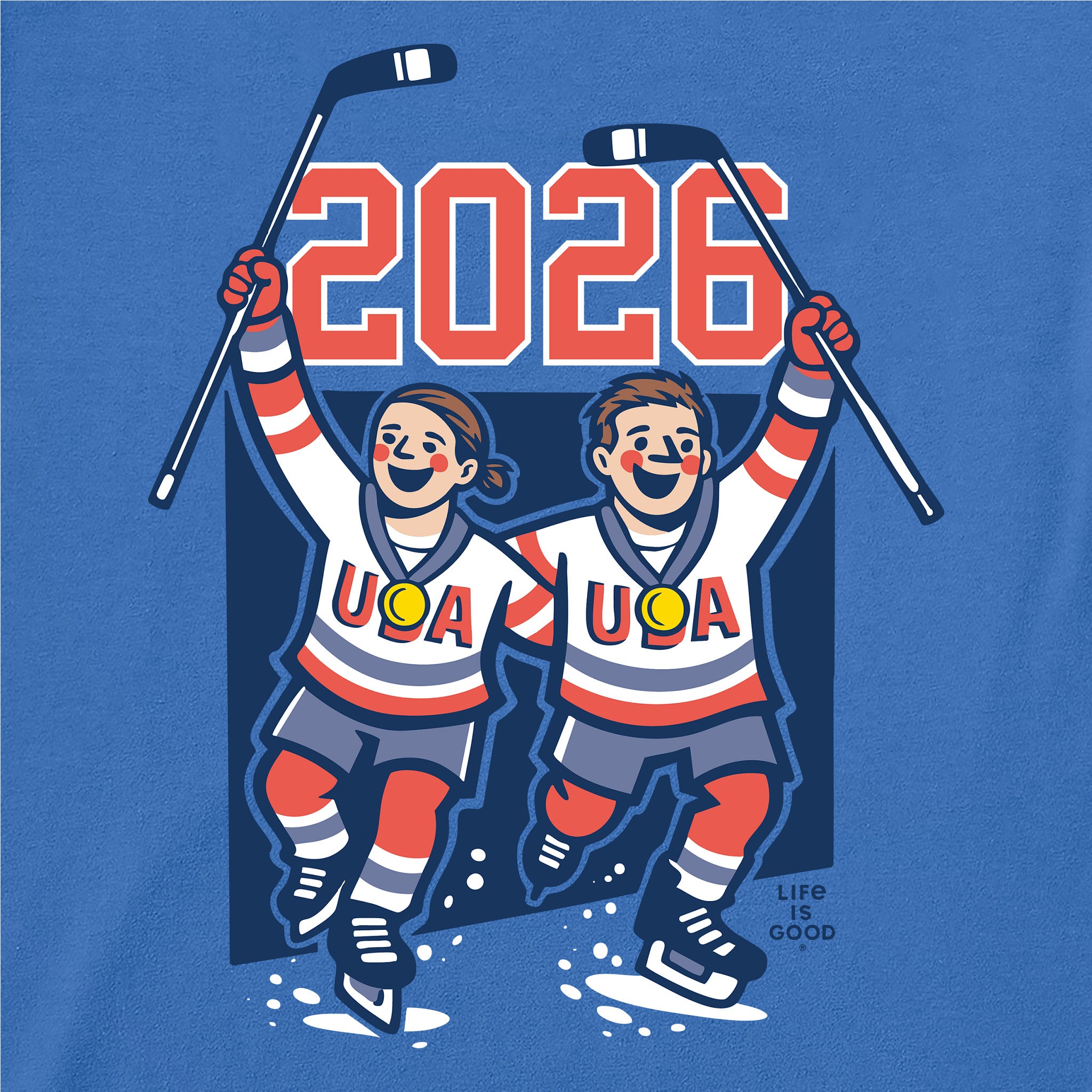 Kids USA Hockey 2026 Short Sleeve Crusher Tee | Shop Life is Good