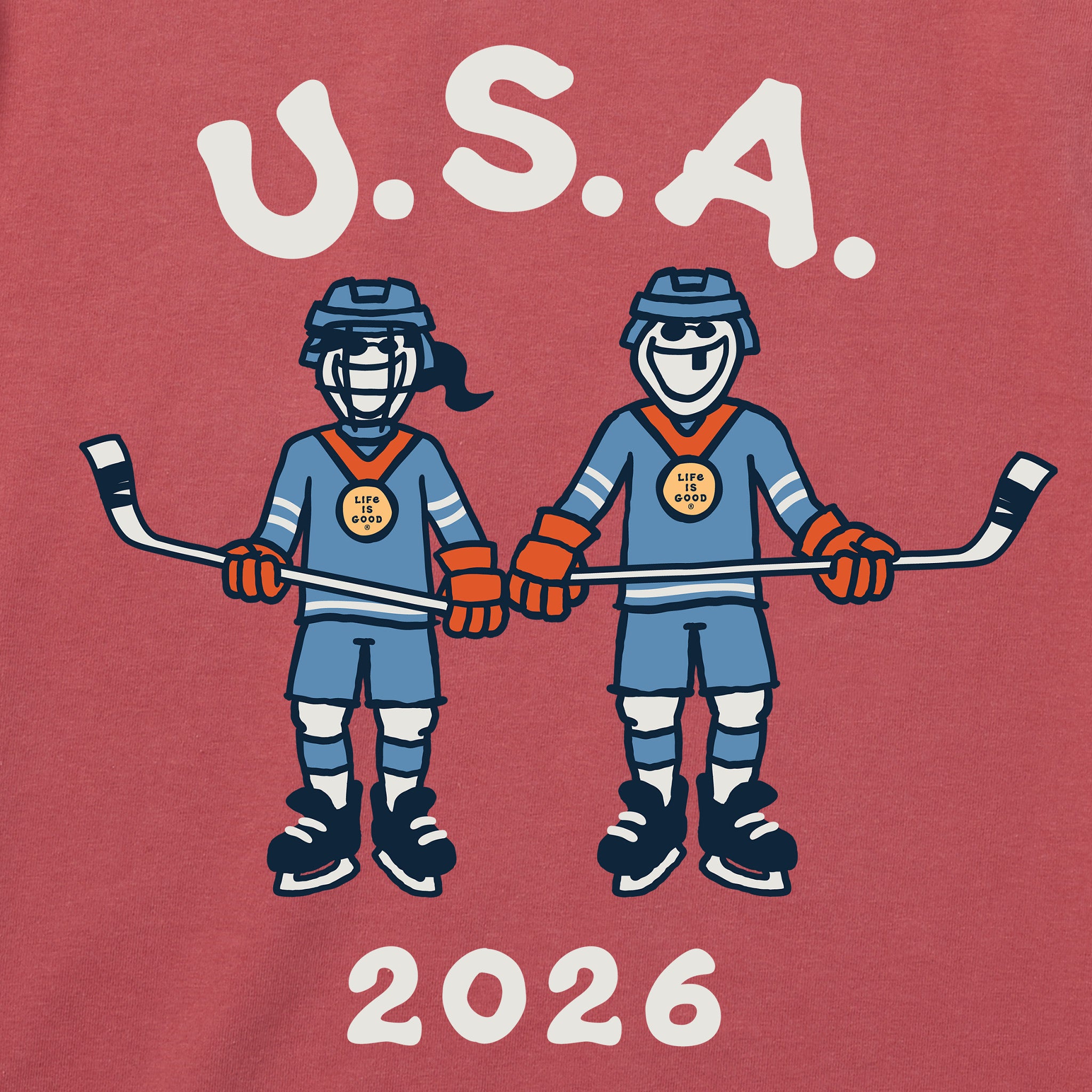Men's Jake and Jackie Hockey Short Sleeve Crusher Tee | Shop Life