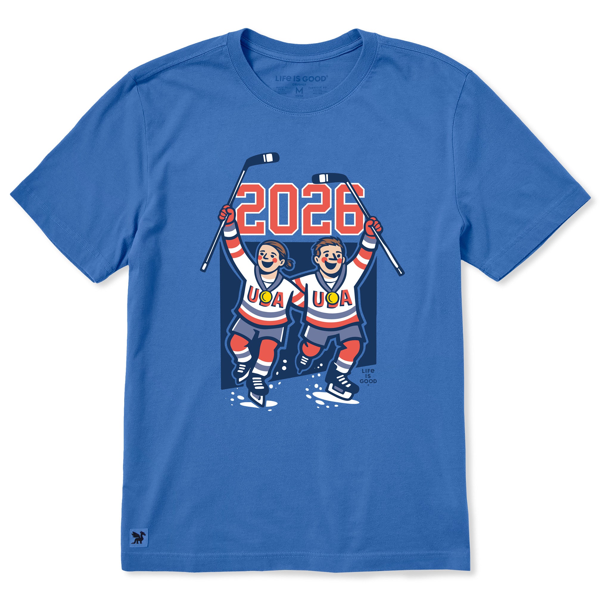 Men's USA Hockey 2026 Short Sleeve Crusher Tee | Shop Life is Good