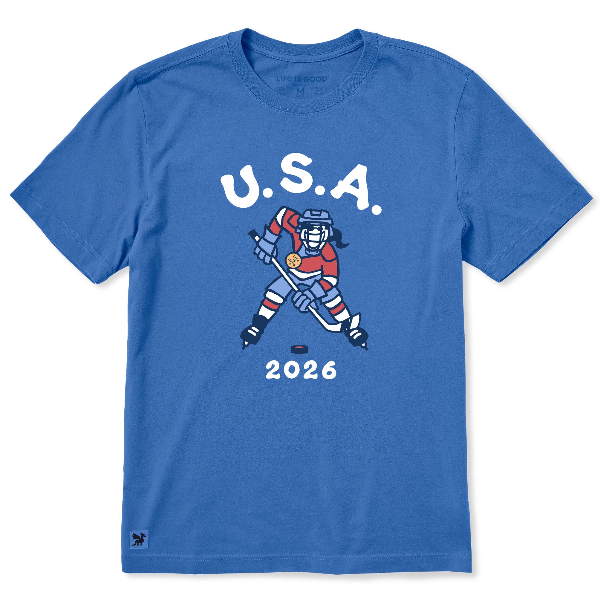 Men's Jackie Hockey Gold 2026 Short Sleeve Crusher Tee | Shop Life