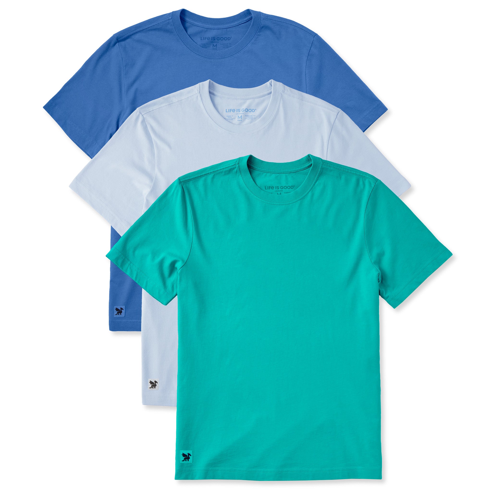 Mens Solid 3-Pack Crusher Tee Multi 9 | Shop Life is Good