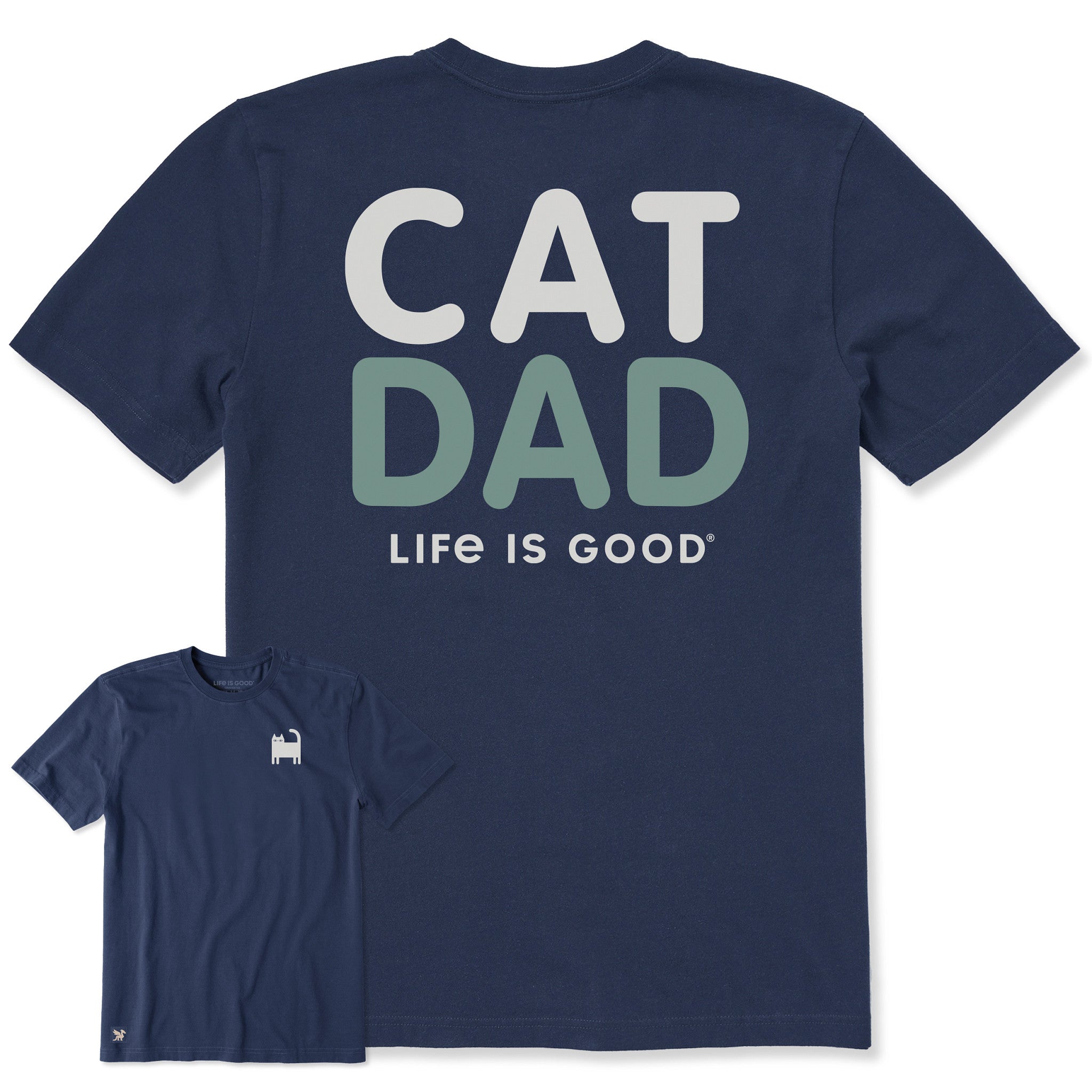 Men's Bert's Cat Dad Short Sleeve Crusher Tee | Shop Life is Good