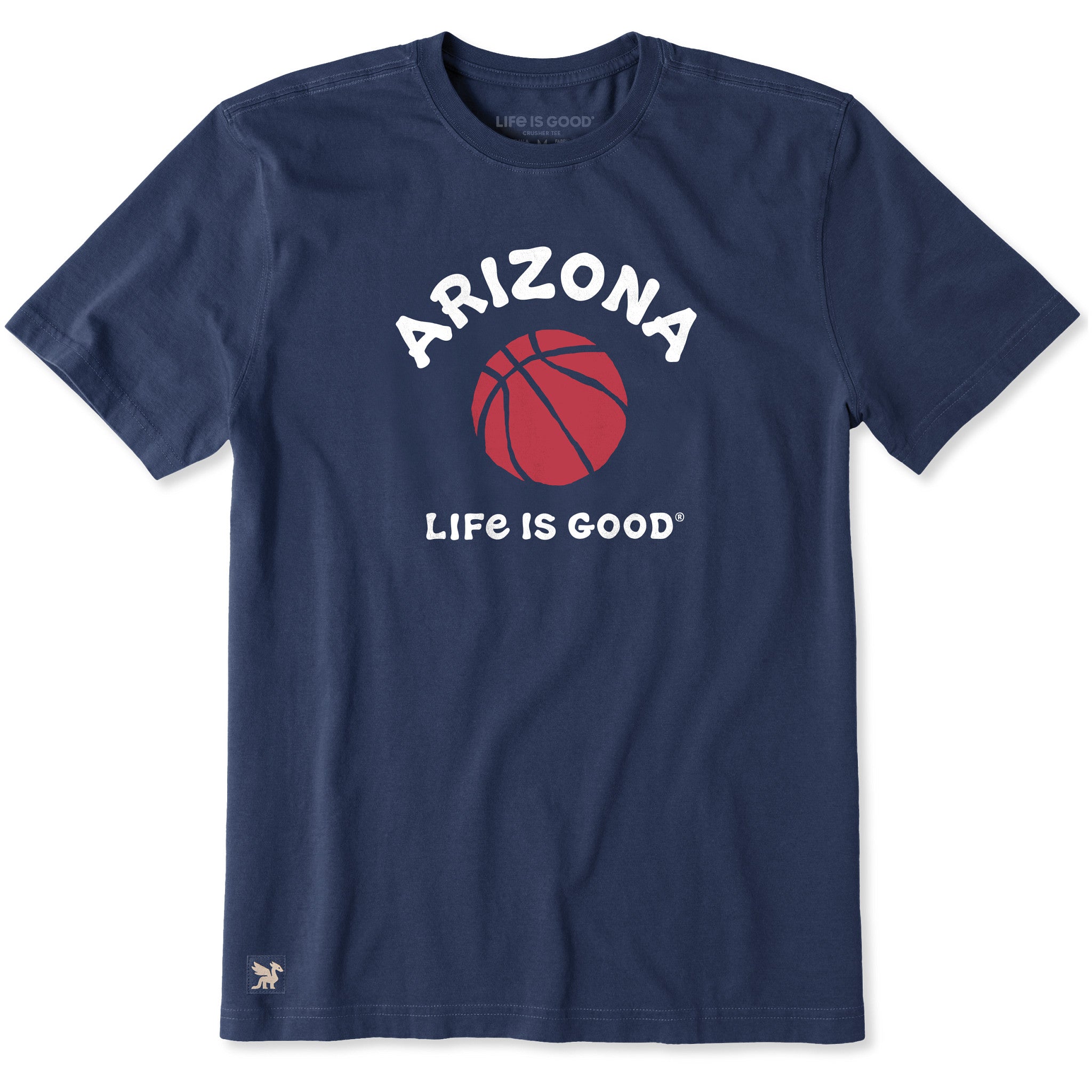趣味・スポーツ・実用 LIFE-TEXT Men's Arizona Basketball Short Sleeve Crusher Tee | Shop Life is Good