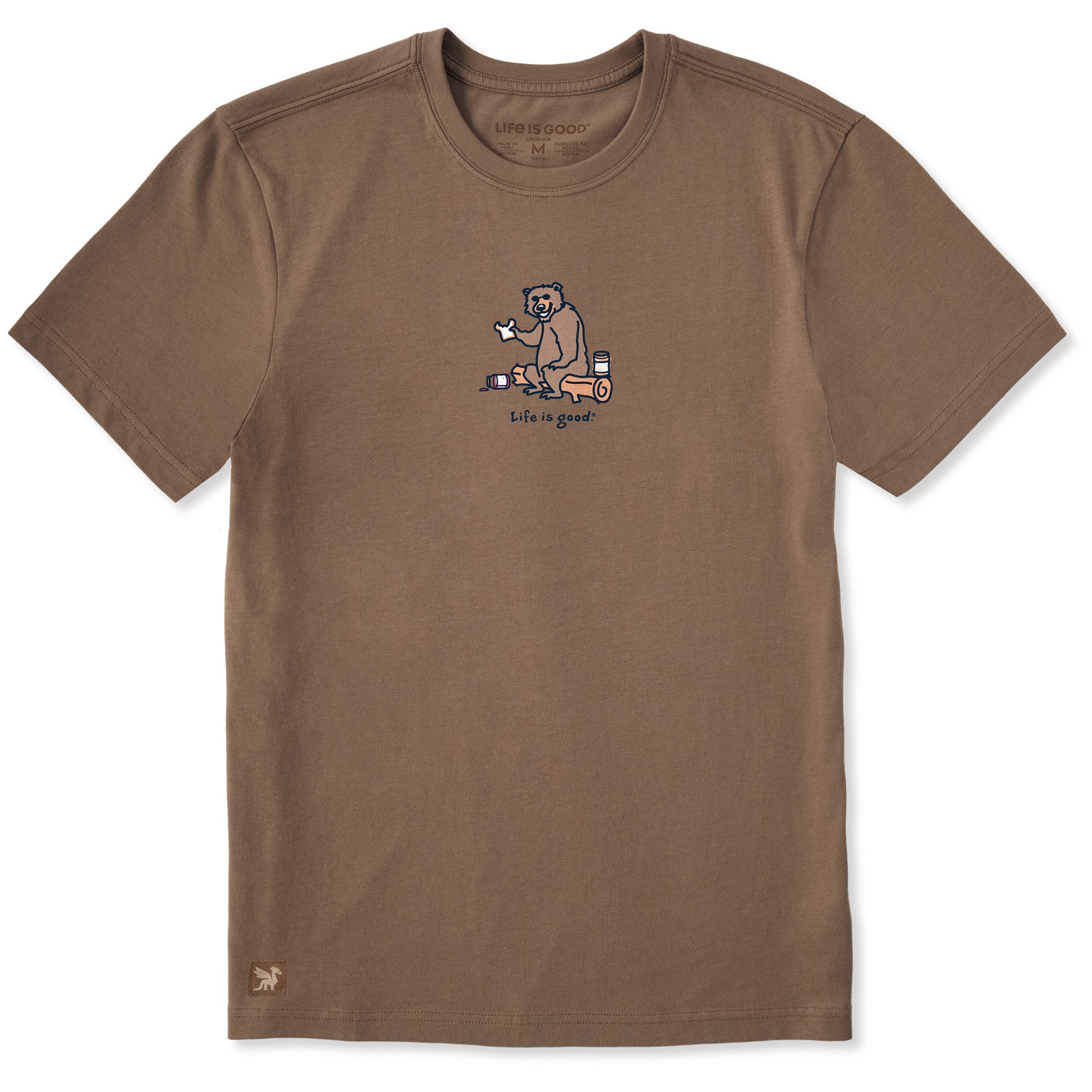 GOOD GETTING Music Common Tシャツ ブラウン XL Men's Bear PB&J Short Sleeve Tee | Shop Life is Good