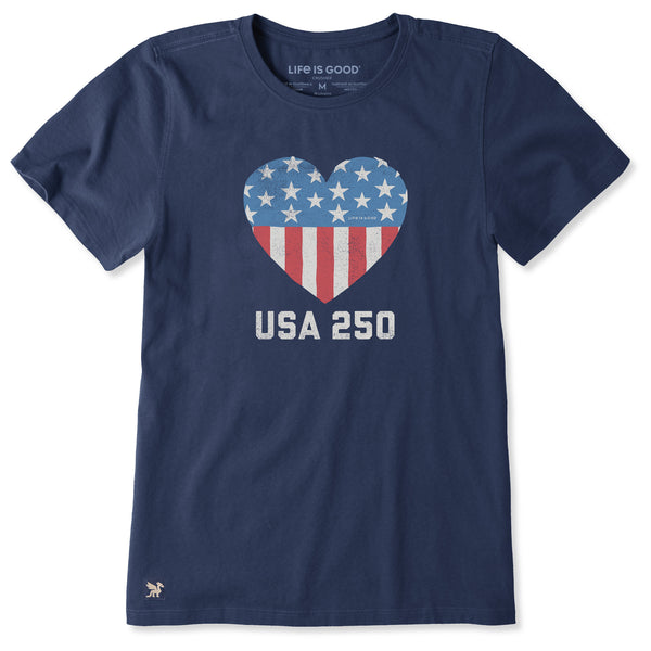 Women's USA 250 Heart Short Sleeve Crusher Tee | Shop Life is Good