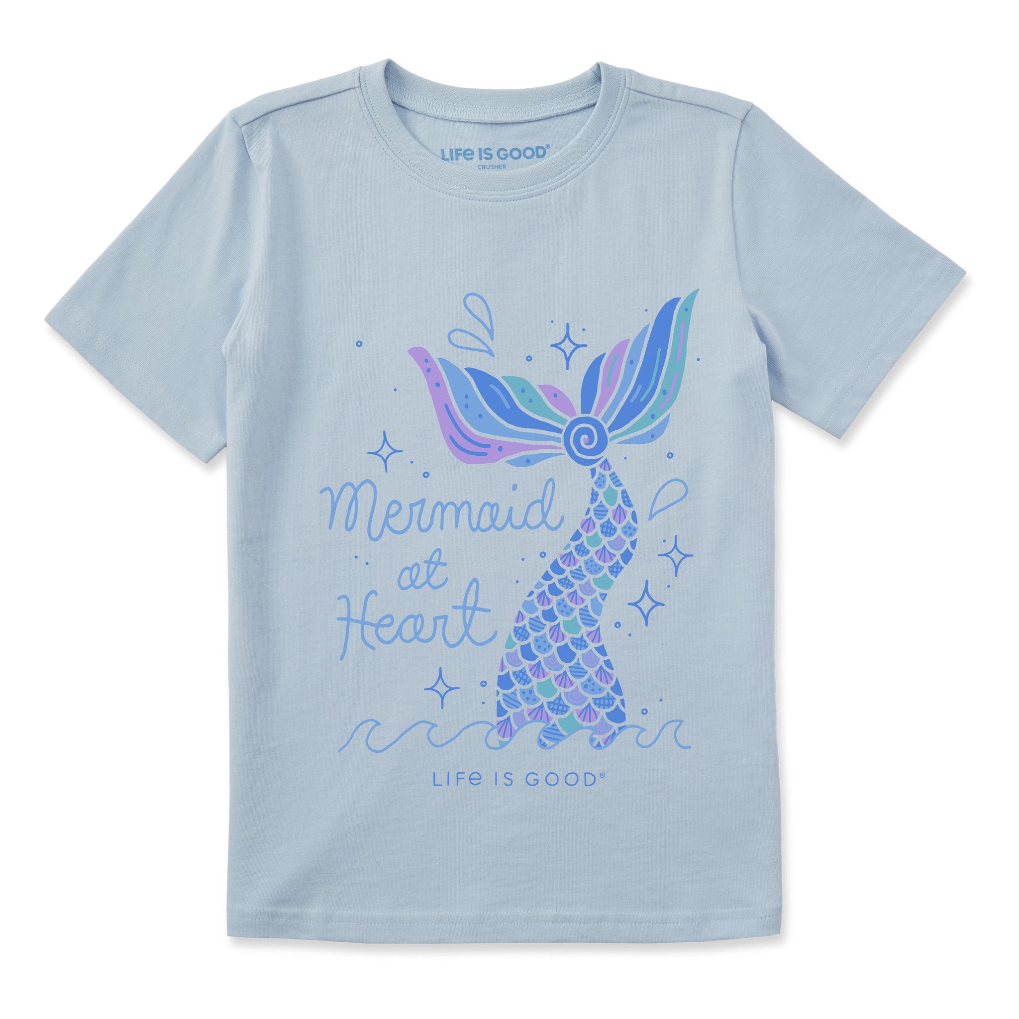 Kids Mermaid at Heart Short Sleeve Crusher Tee | Shop Life is Good