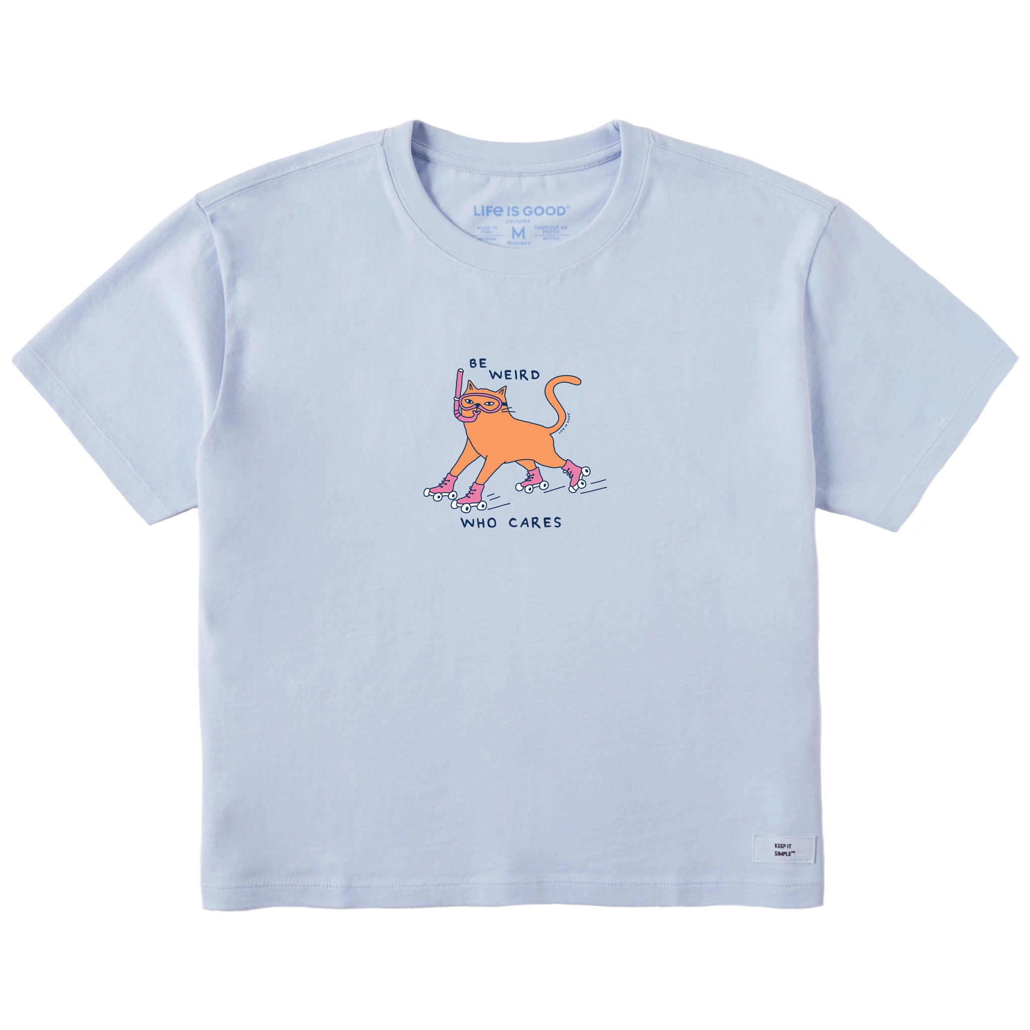Women's Be Weird Who Cares Short Sleeve Crusher Boxy Tee | Shop