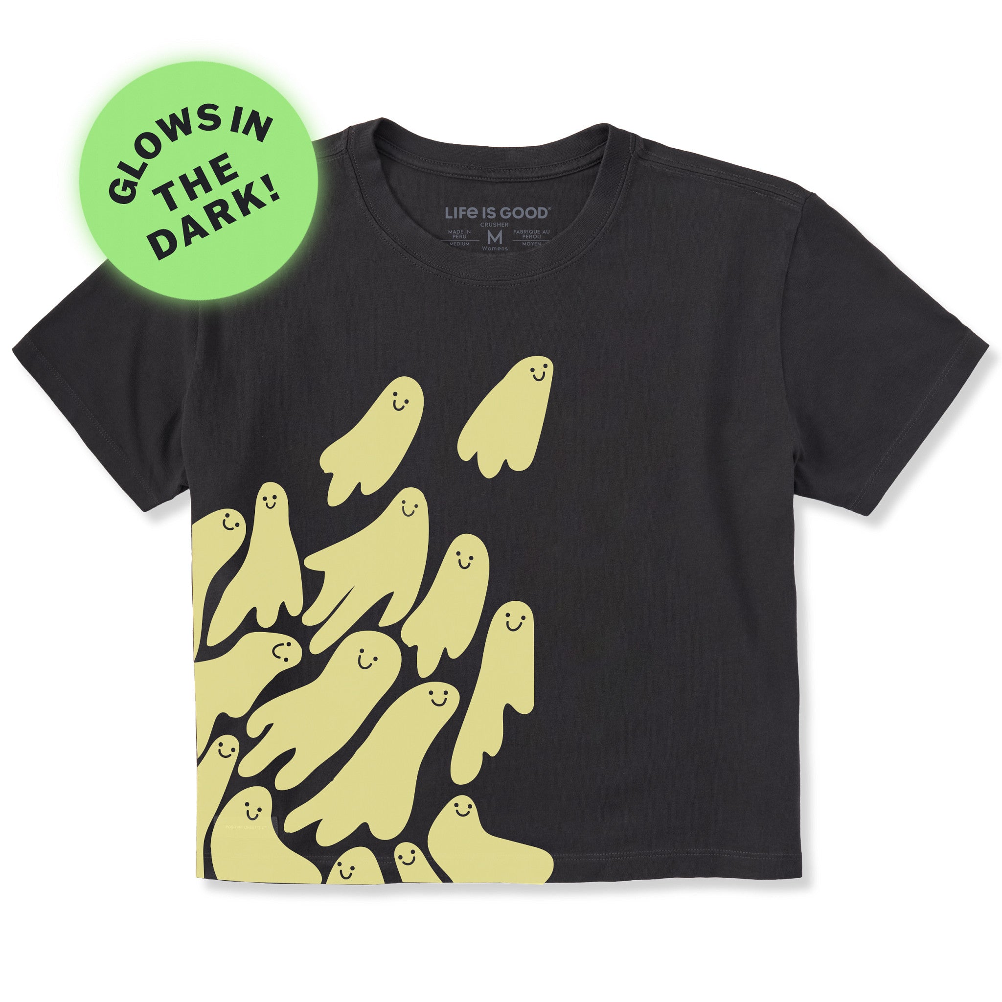 YXNGBRATZ YB Ghost Tee (Purple) S 新品未使用 Women's Floating Ghosts Short Sleeve Crusher Boxy Tee | Shop Life