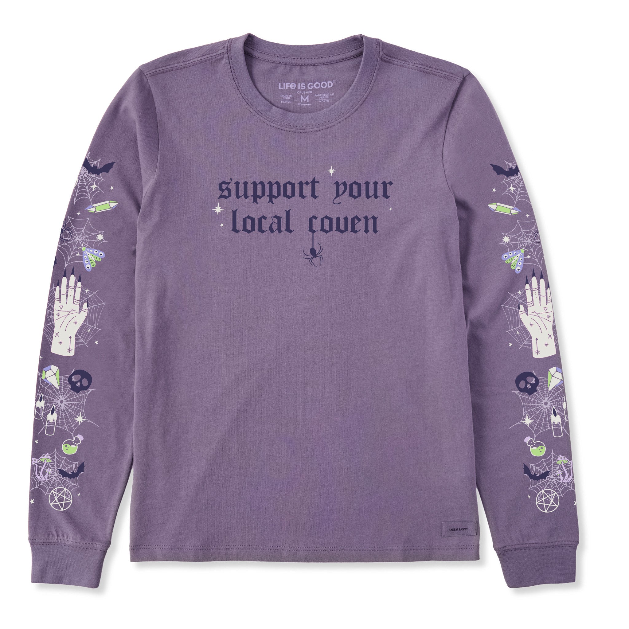 Women's Support Your Local Coven Long Sleeve Crusher Tee | Shop
