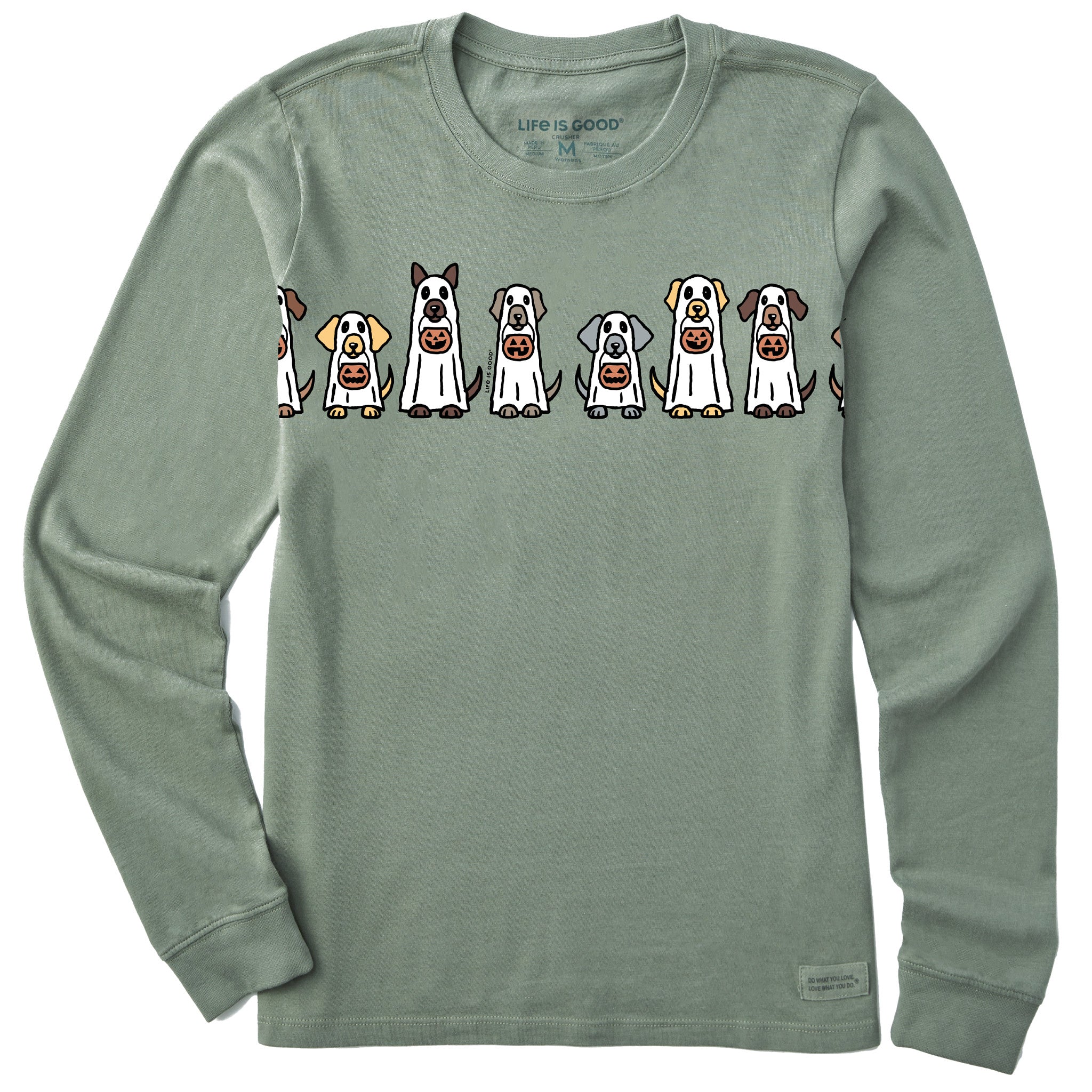 Women's Trick or Treat Dogs Long Sleeve Crusher Tee | Shop Life is
