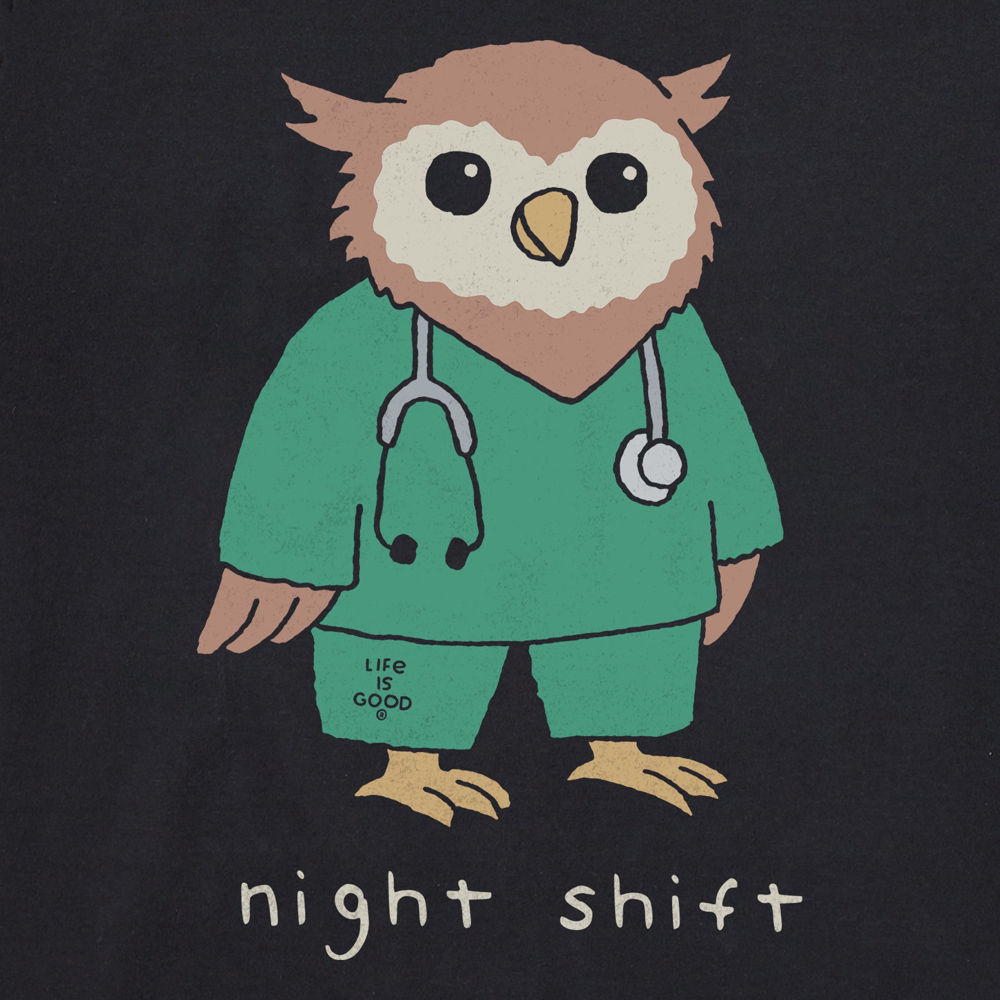 Women's Night Shift Owl Short Sleeve Crusher Boxy Tee | Shop Life