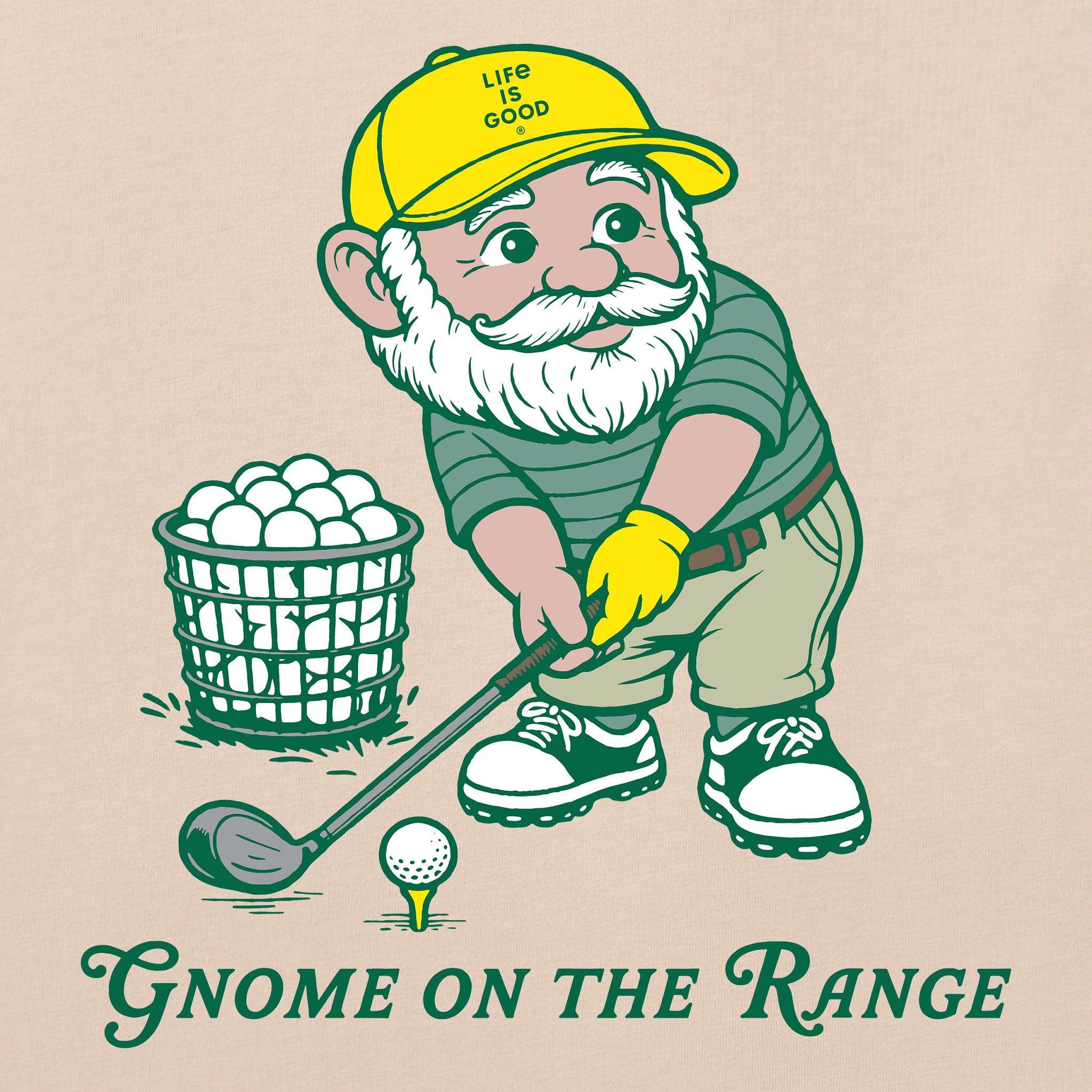人気のマスターズ　GNOME グリーンTシャツ Mサイズ Men's Gnome on the Range Augusta Short Sleeve Crusher Tee | Shop