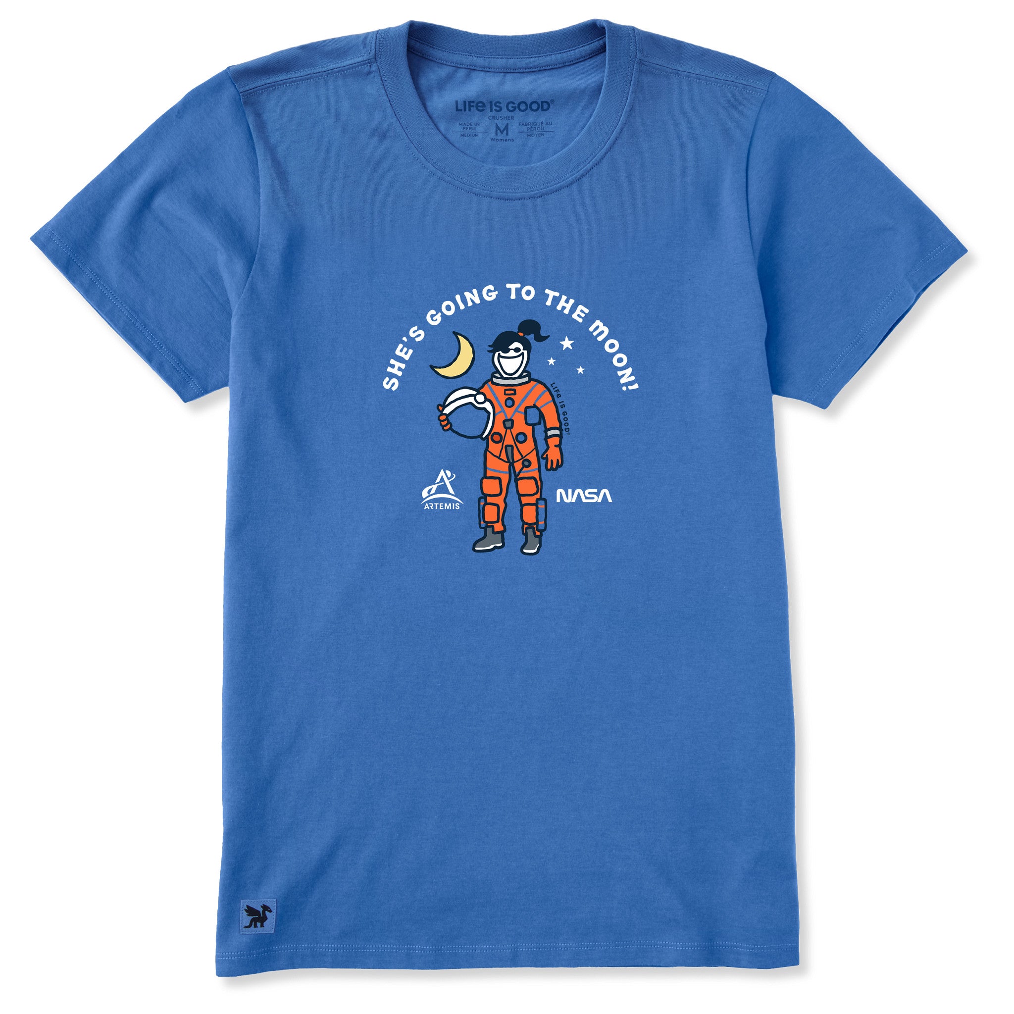 〈JOZE MOON〉LOGO CHARM T SHIRTS Women's She's Going to the Moon! Short Sleeve Crusher Tee | Shop