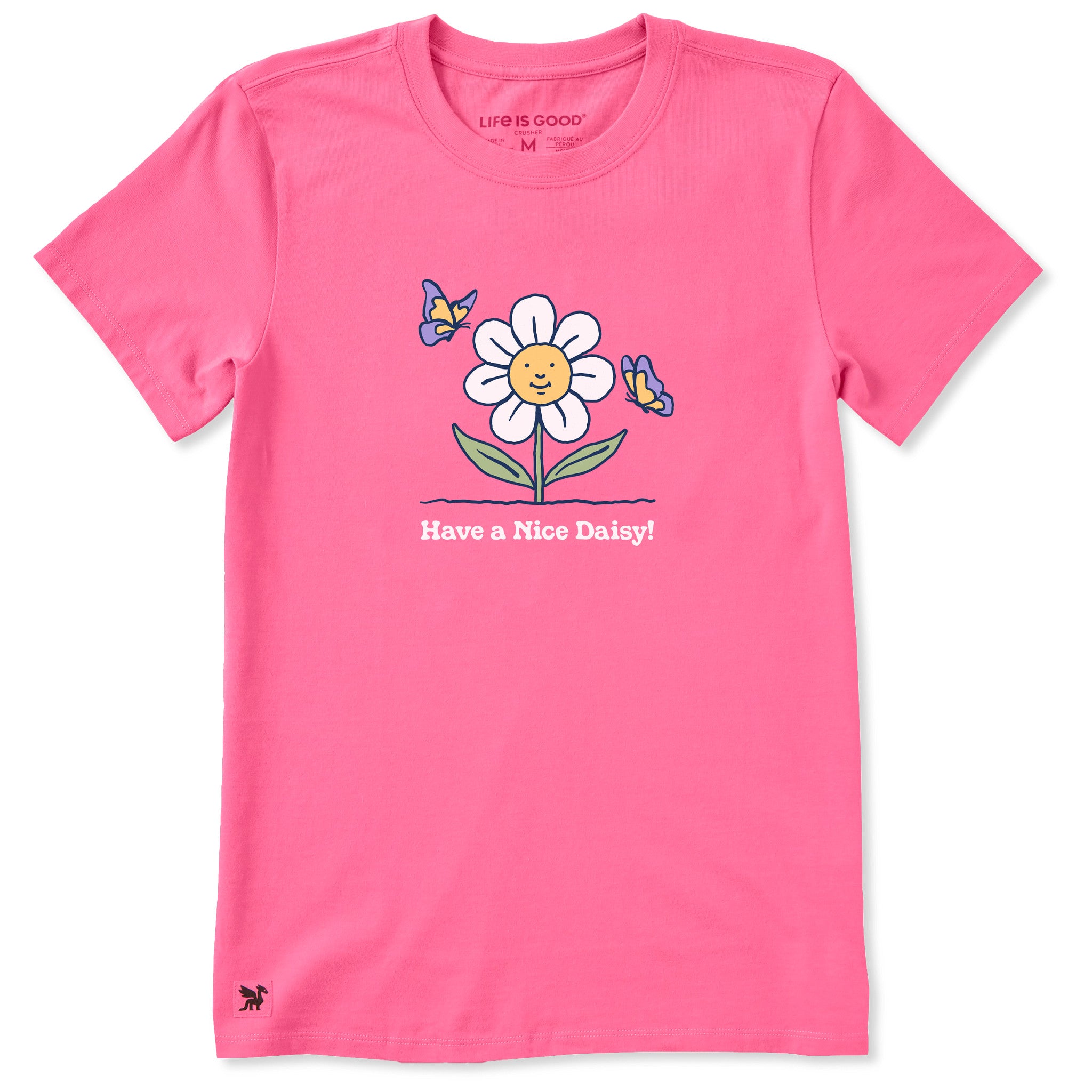Women's Have a Nice Daisy Butterflies Short Sleeve Crusher Tee