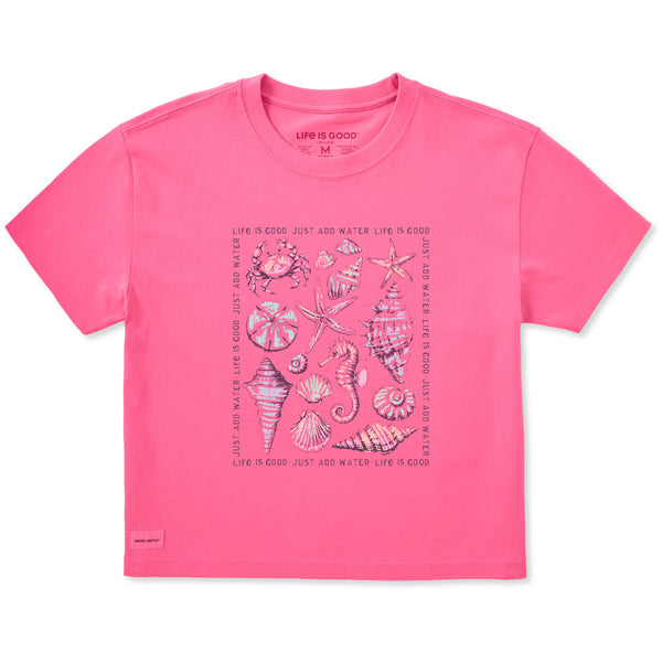 Women's Just Add Water Shells Short Sleeve Crusher Boxy Tee | Shop