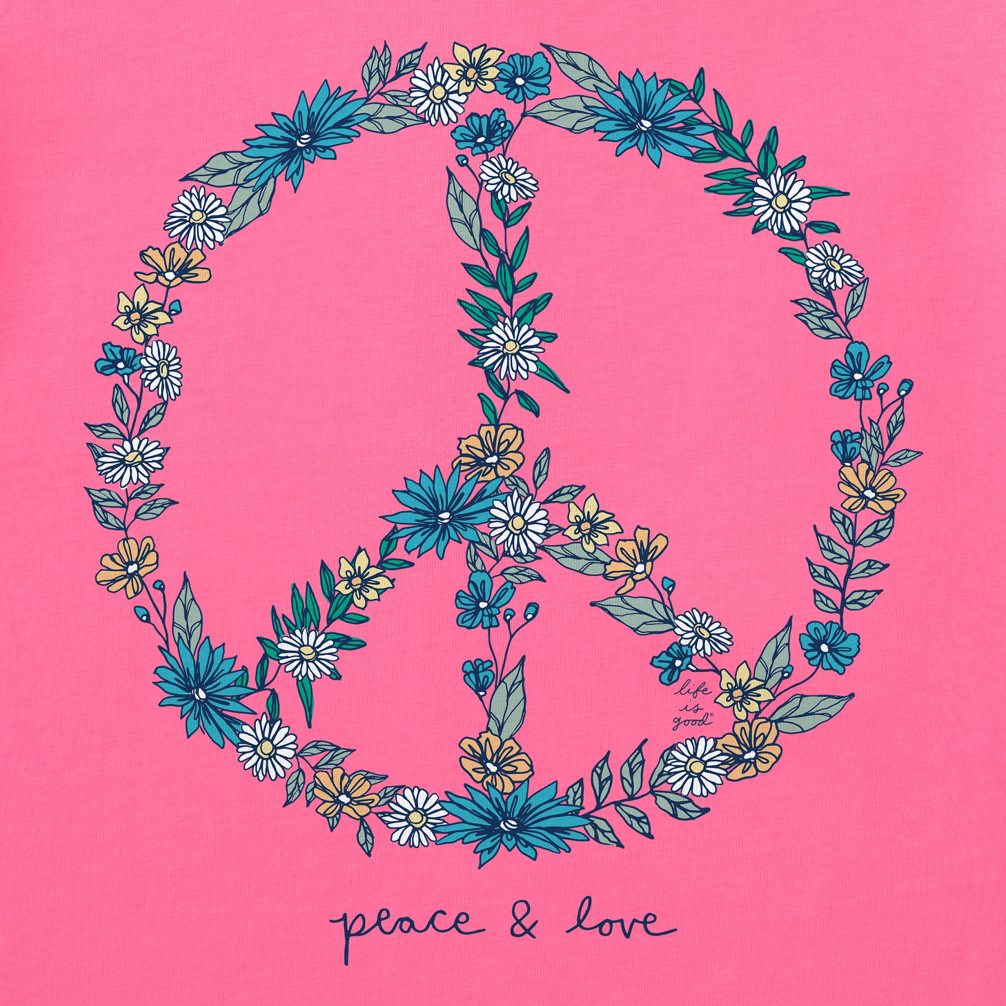Women's Wildflower Love Peace Sign Short Sleeve Tee | Shop Life is