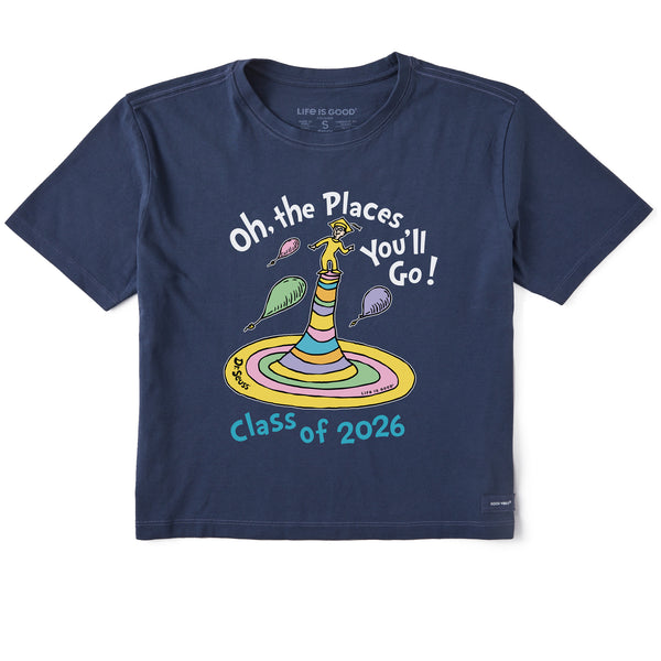 Women's Oh the Places Class of 2026 Short Sleeve Crusher Boxy Tee