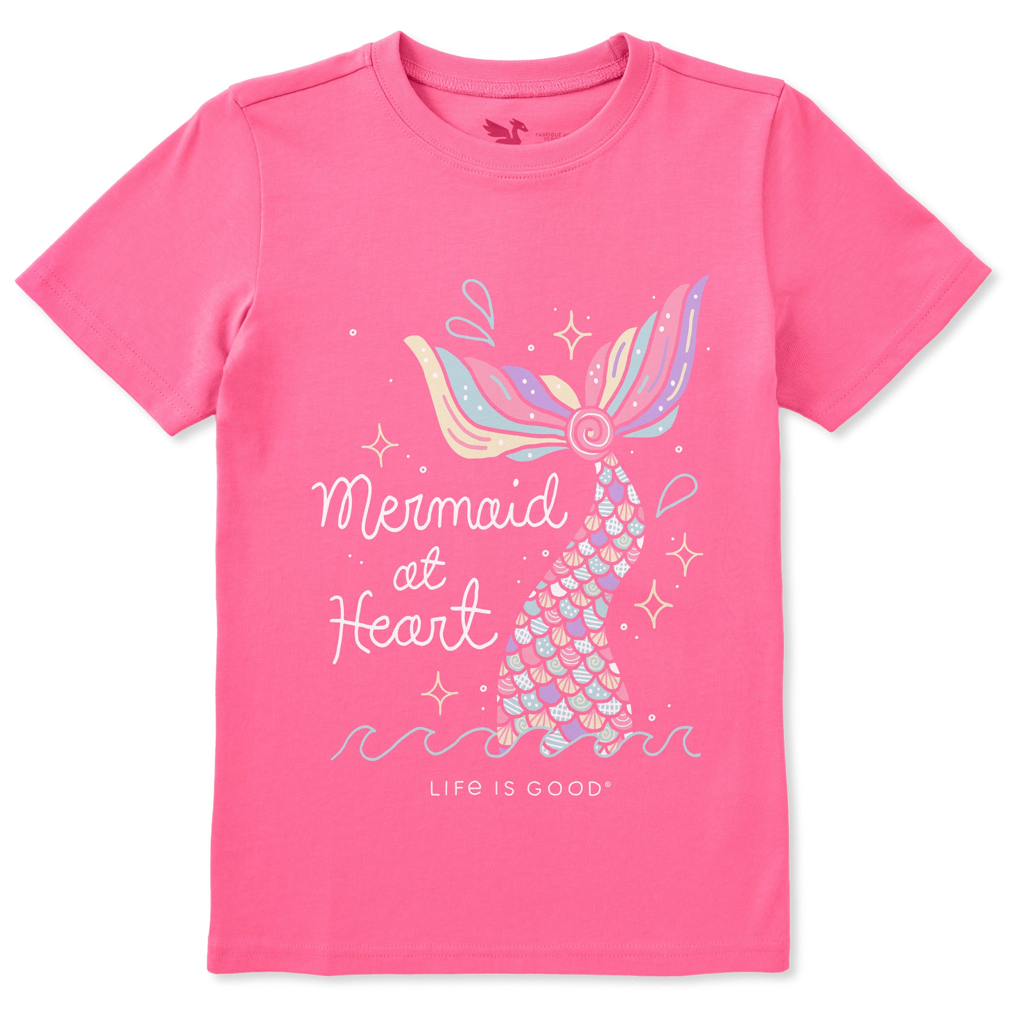 Kids Mermaid at Heart Short Sleeve Crusher Tee | Shop Life is Good