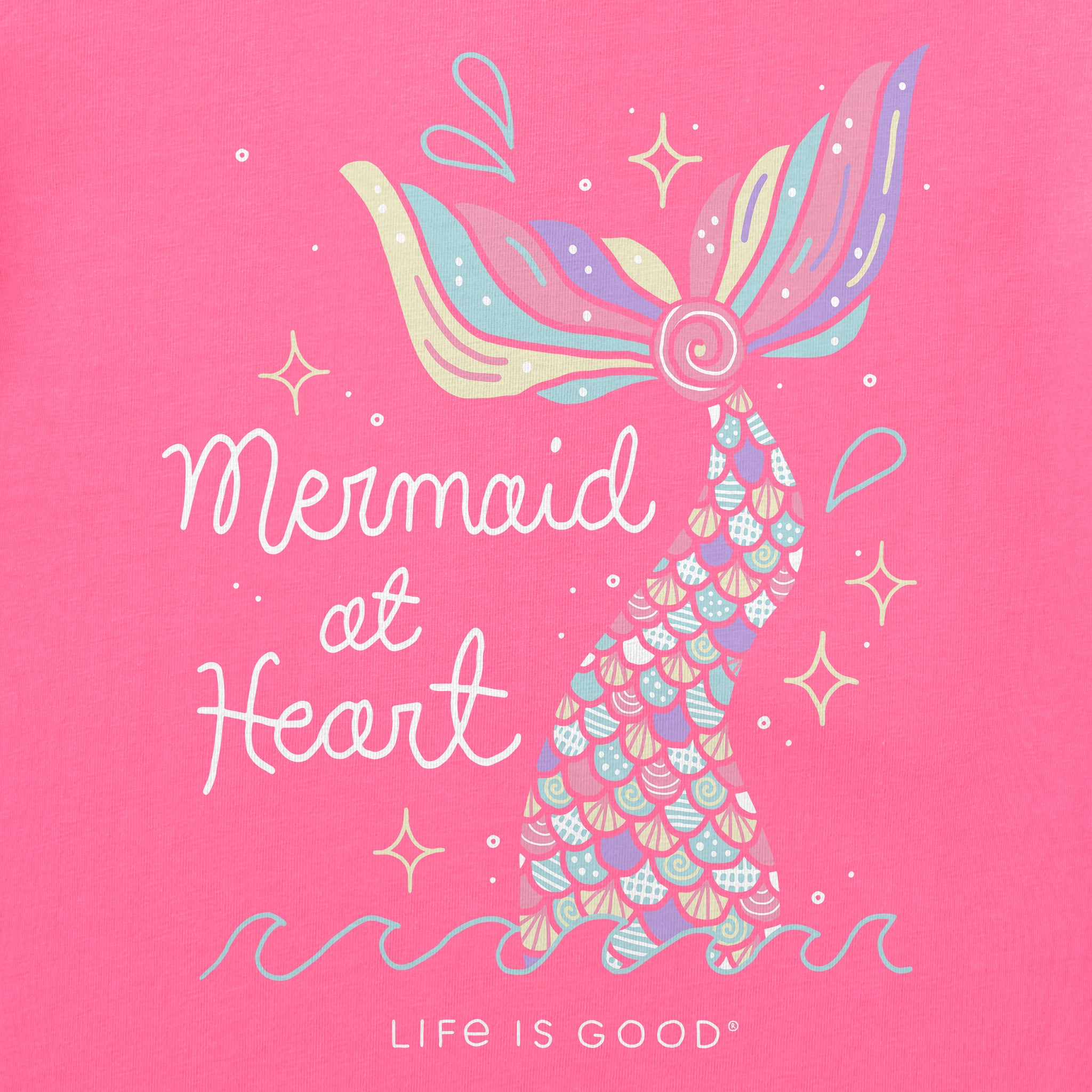 Kids Mermaid at Heart Short Sleeve Crusher Tee | Shop Life is Good
