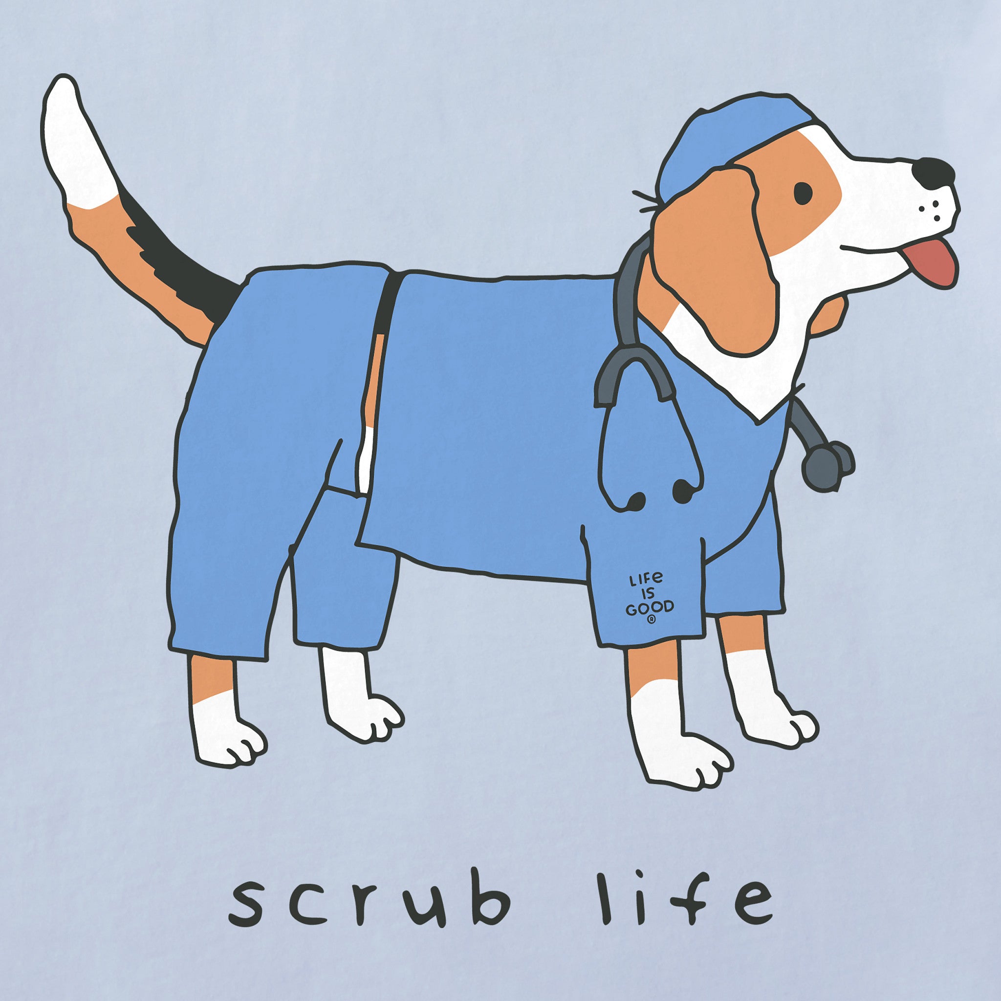 Women's Scrub Life Beagle Short Sleeve Crusher Boxy Tee | Shop