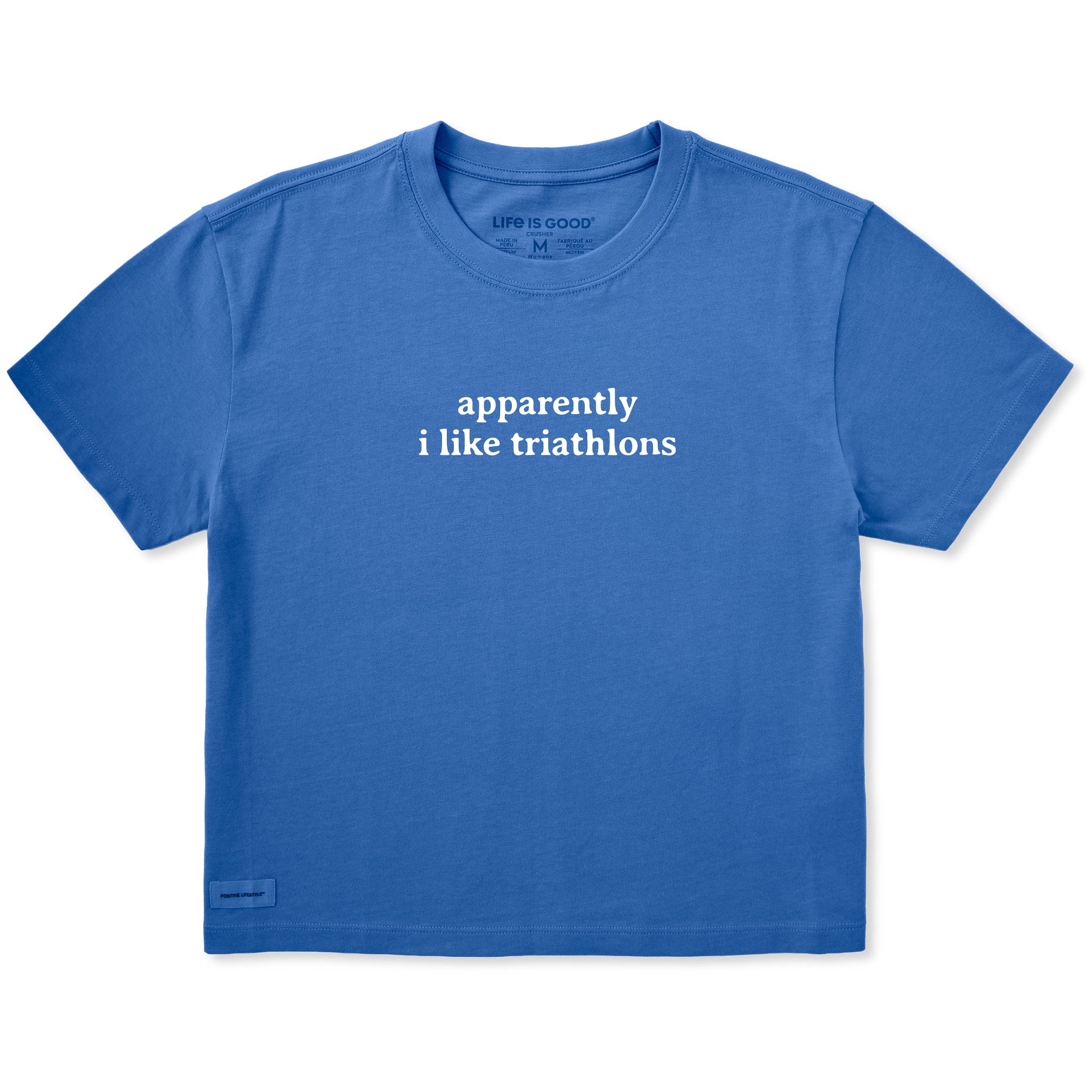 Women's Apparently I Like Triathlons Short Sleeve Crusher Boxy Tee
